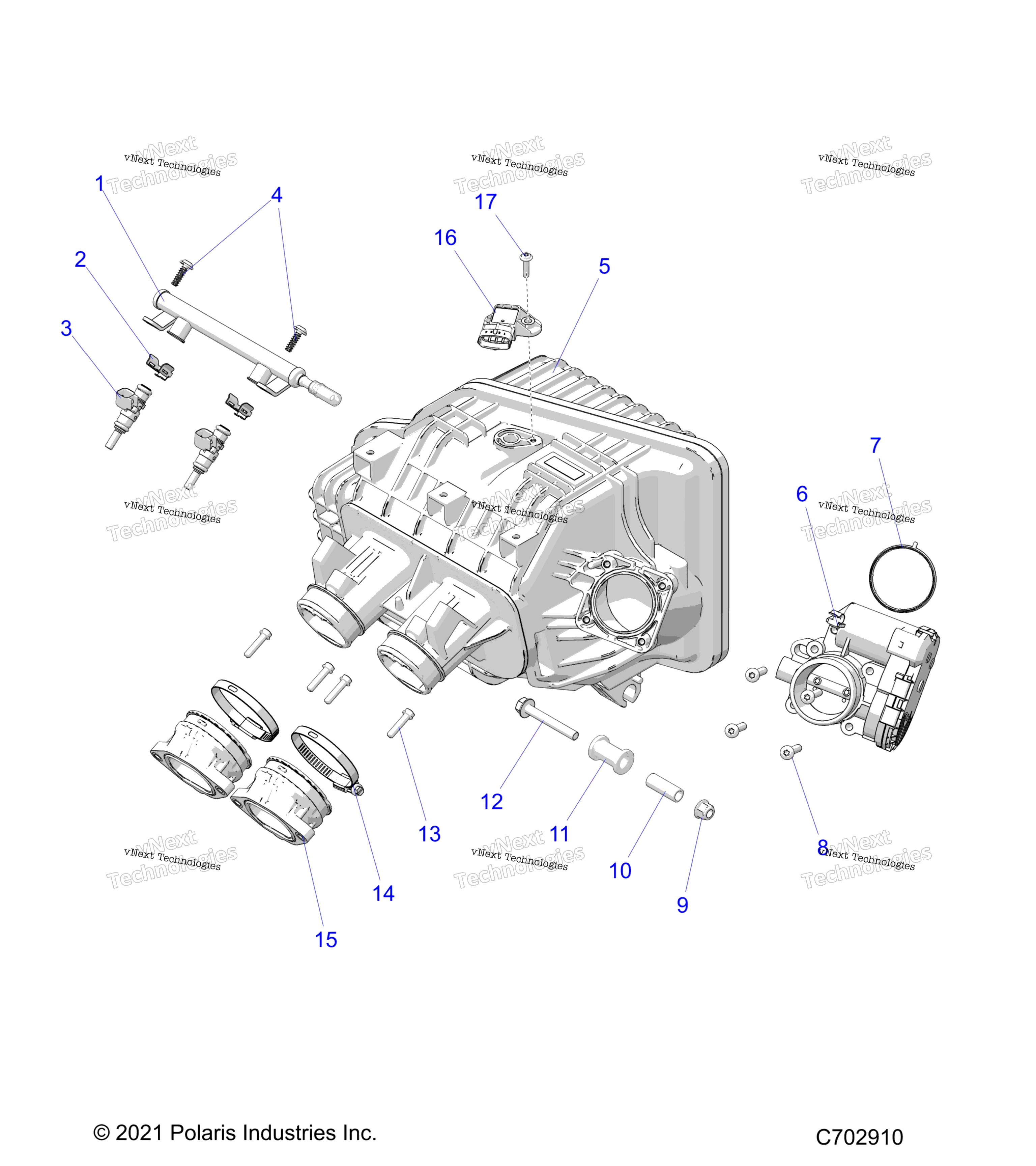 Engine, впуск впуск Manifold, Throttle Body, топливный Rail