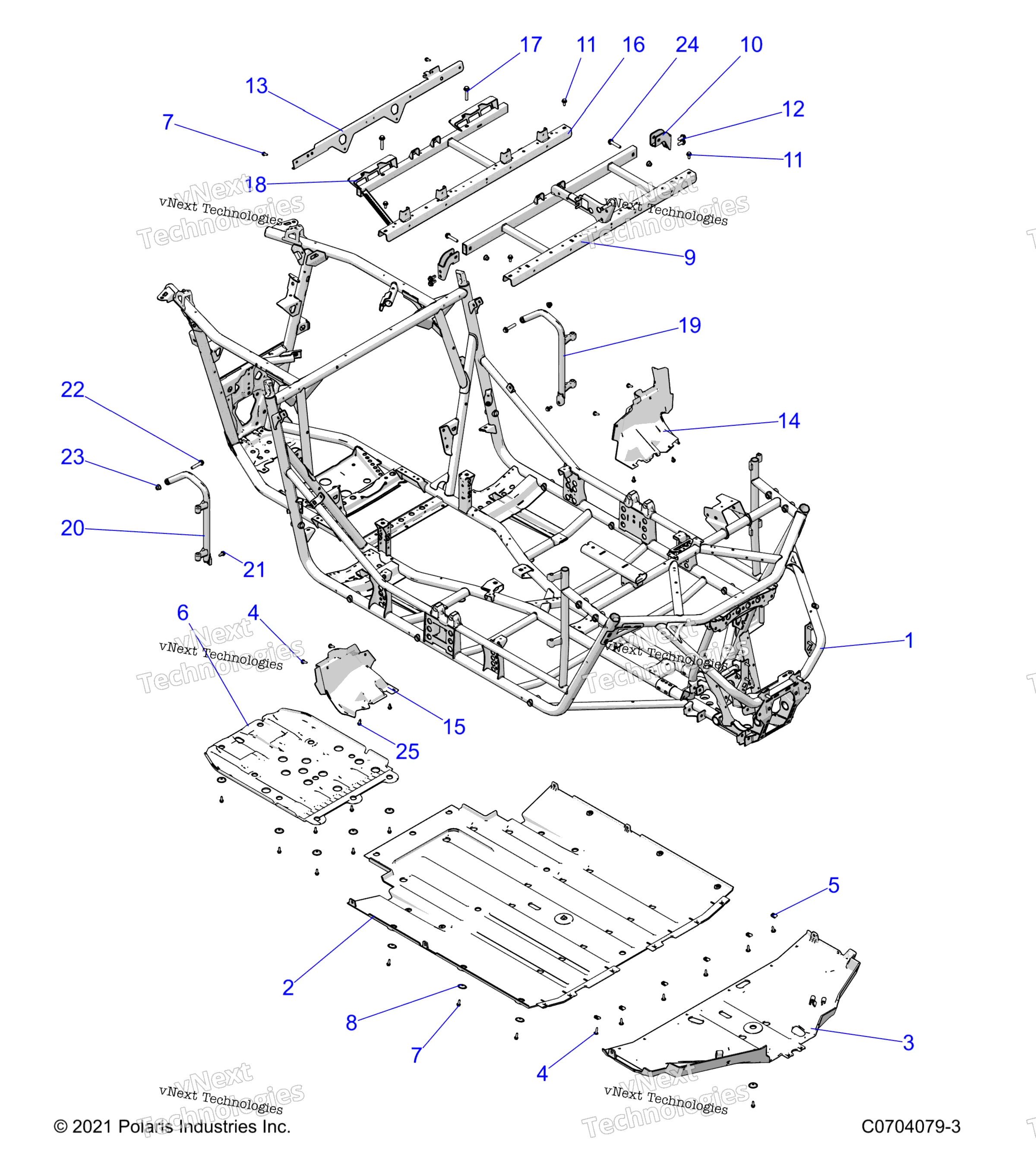 Шасси, основная рама And Skid Plates