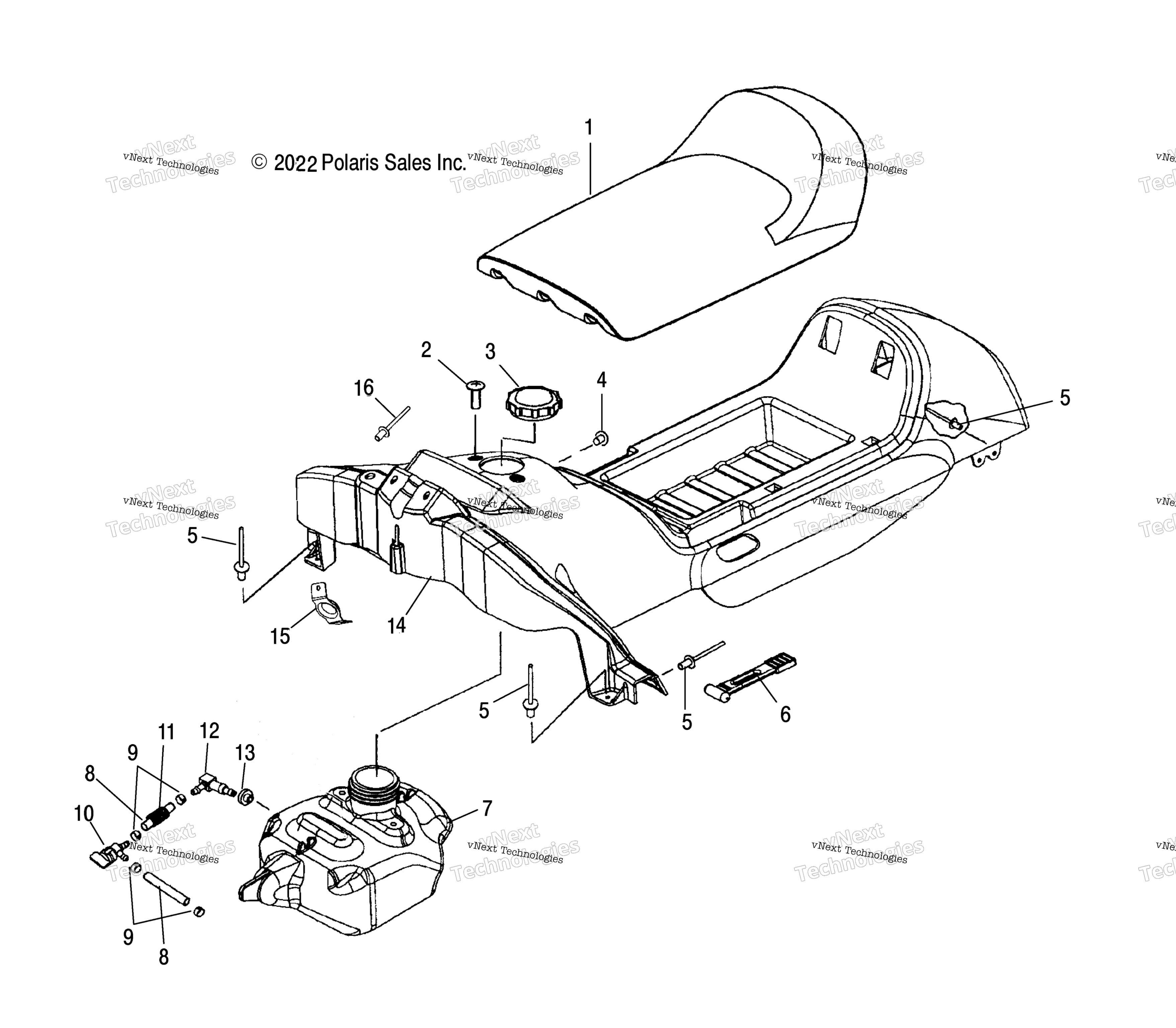 Body, Seat, топливный бак & Console