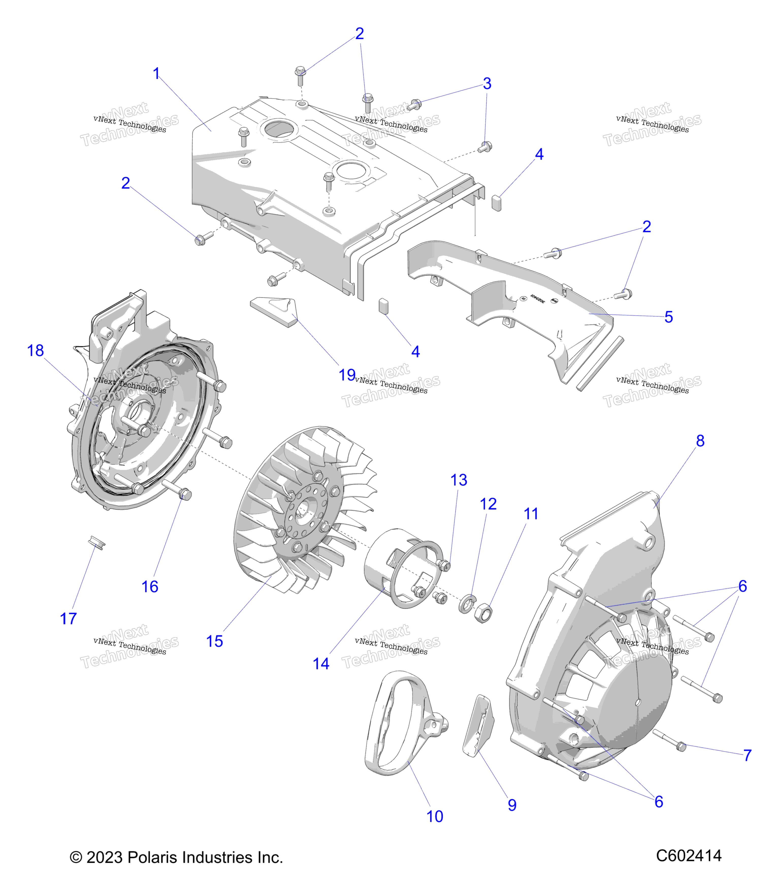 Engine, Blower Housing & Recoil стартер