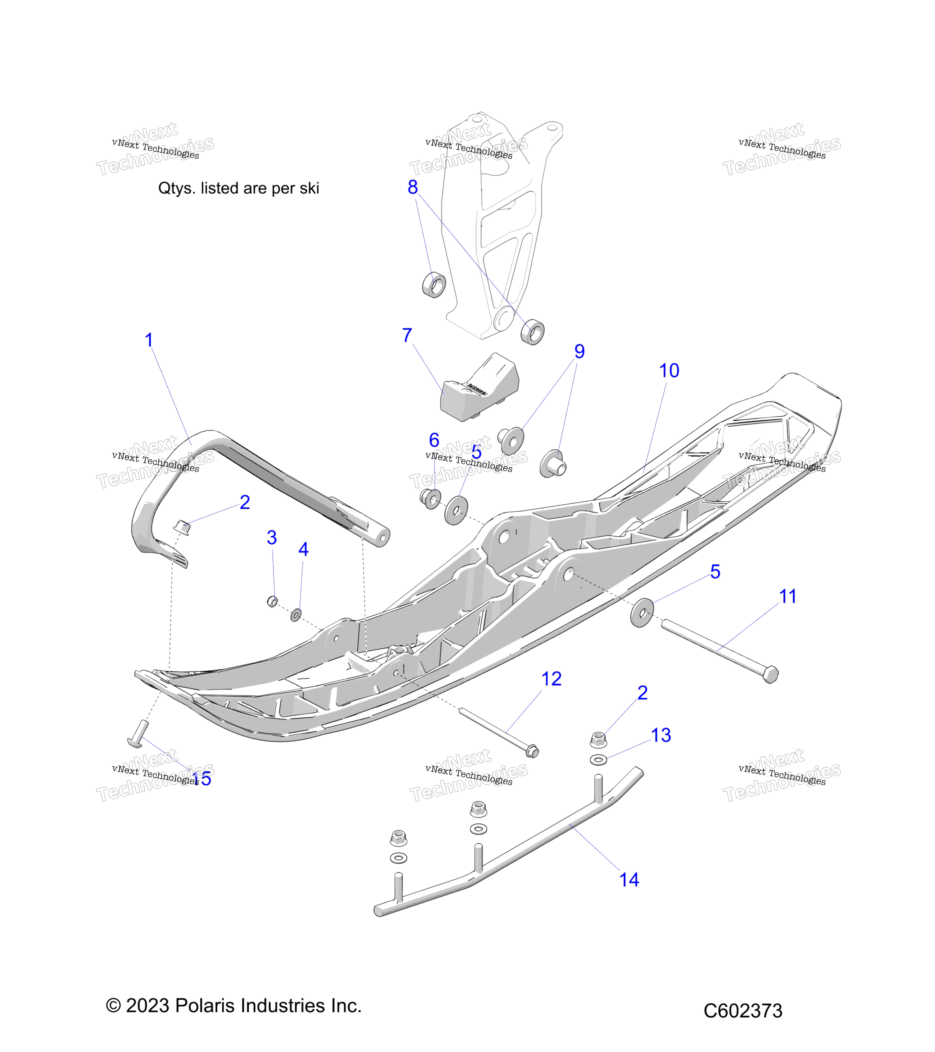 Steering, Ski узел