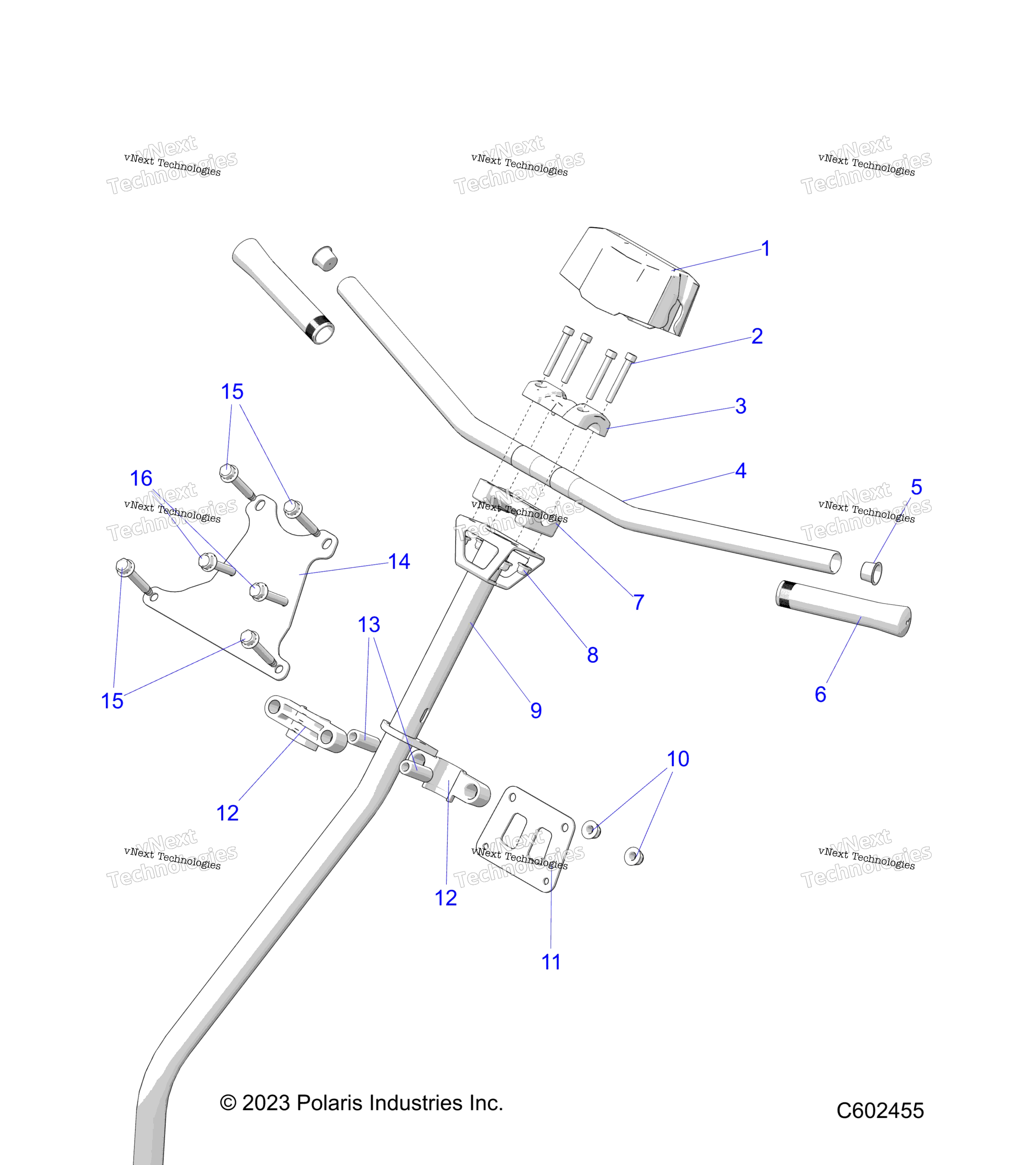 Steering, Hbar, рулевое управление Post, Grips