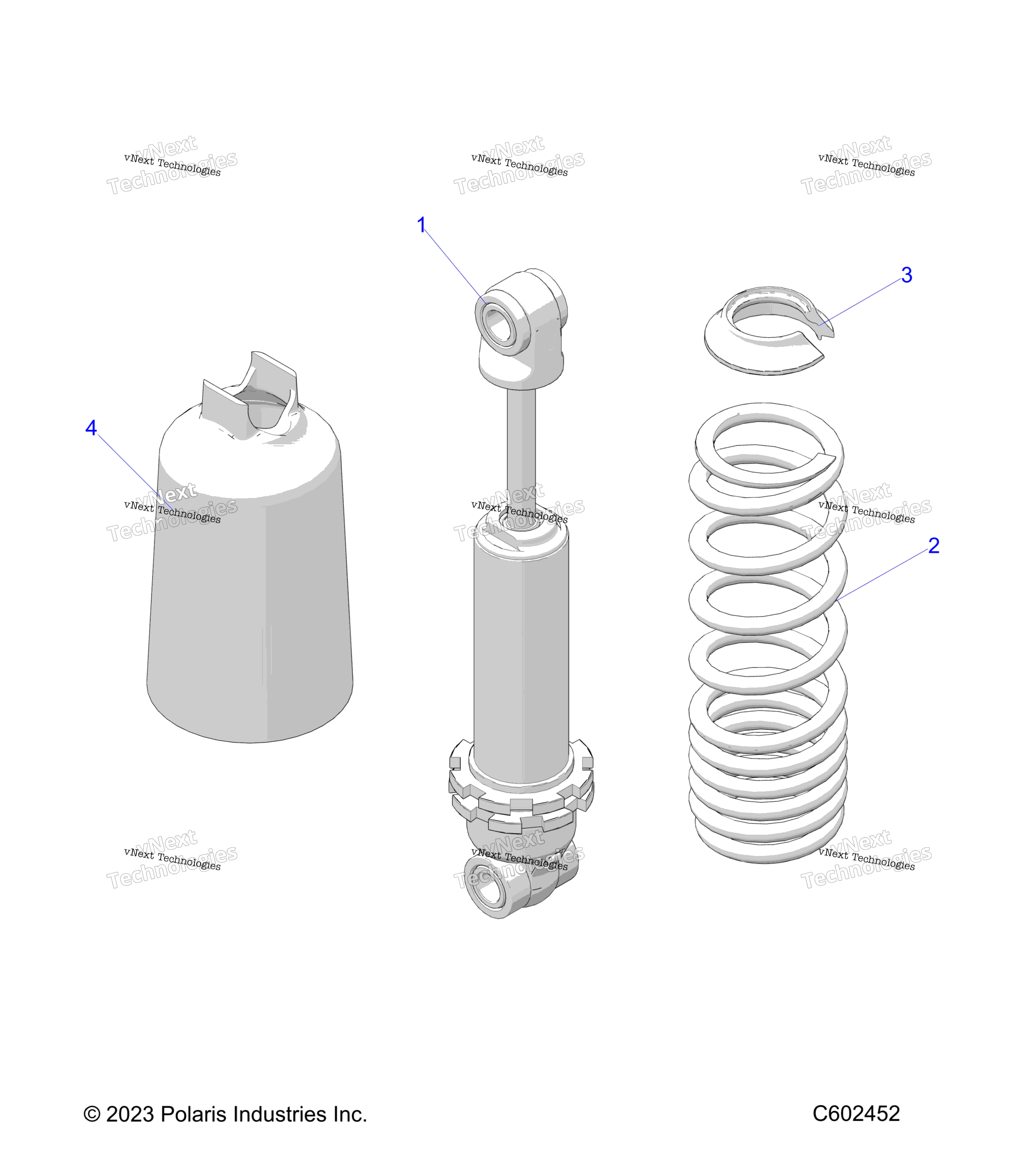 Suspension, Shock, передний Track (C602452)