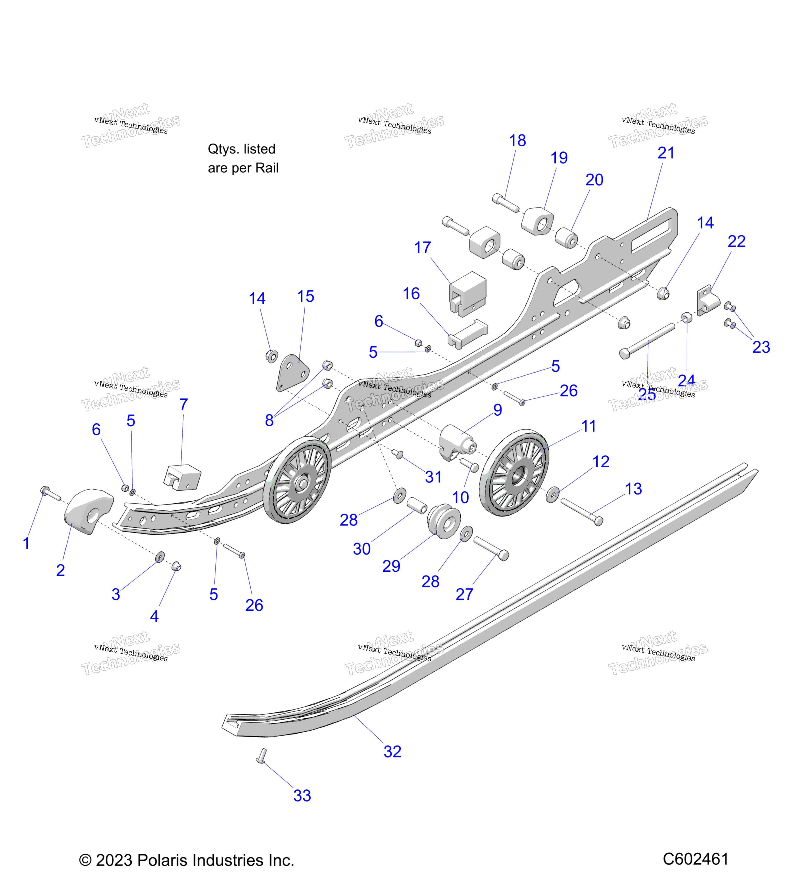 Suspension, Rail Beam, Lh / Rh