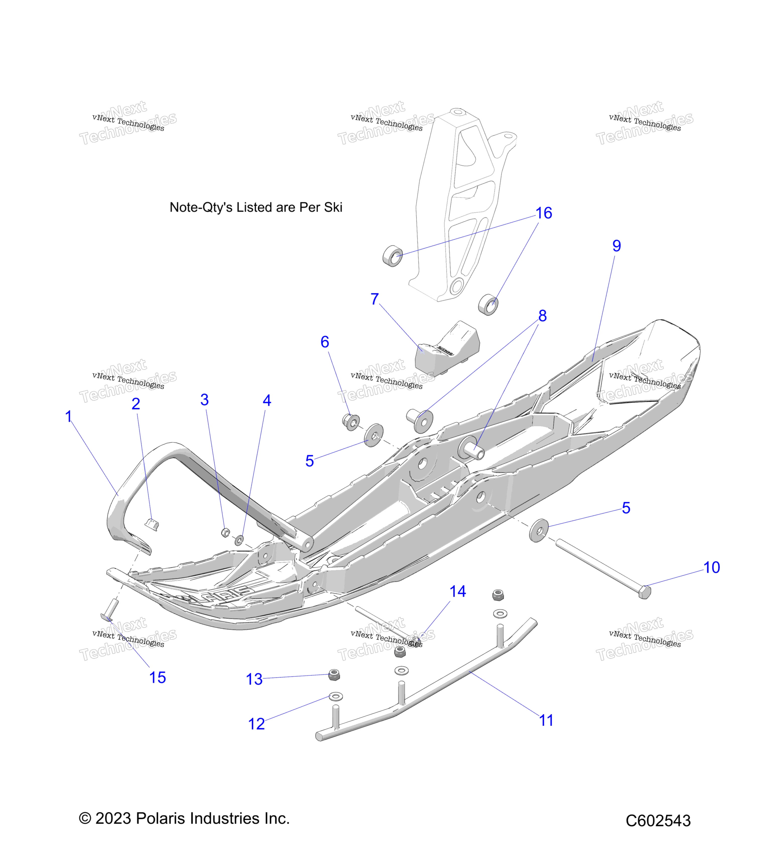 Steering, Ski узел