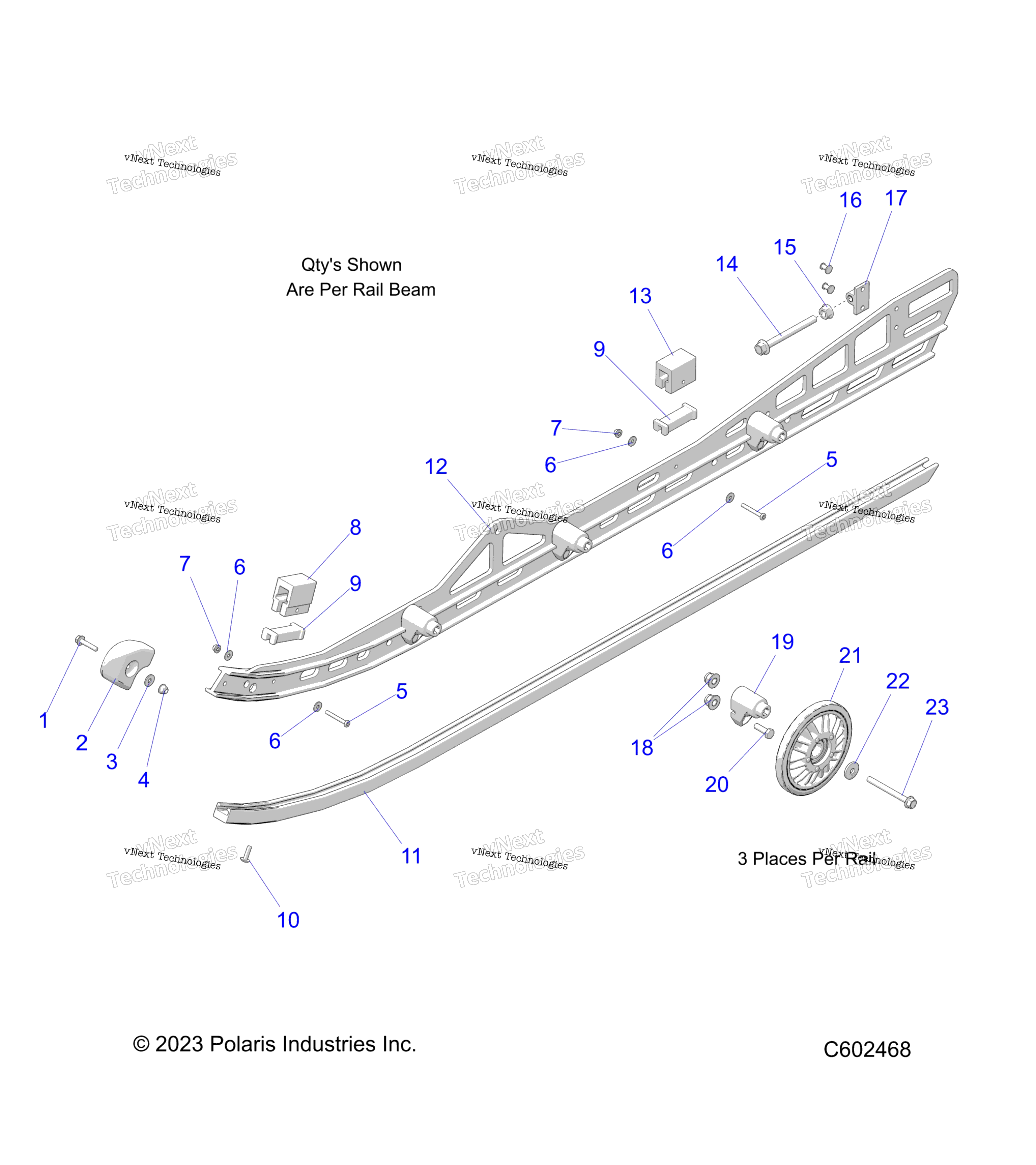 Suspension, Rail, Lh / Rh