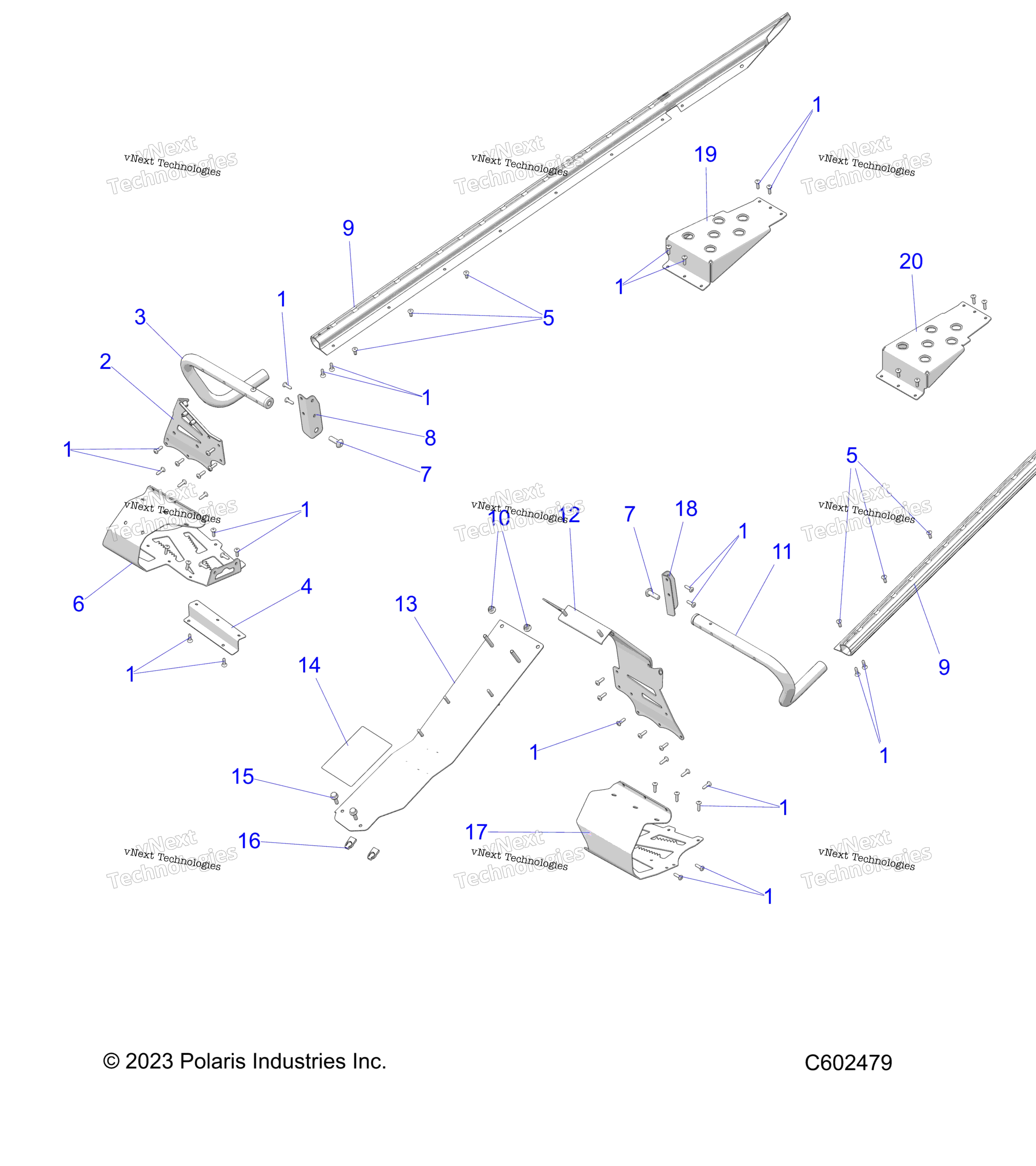 Chassis, сцепление Guard, Footrests, Tunnel Grips
