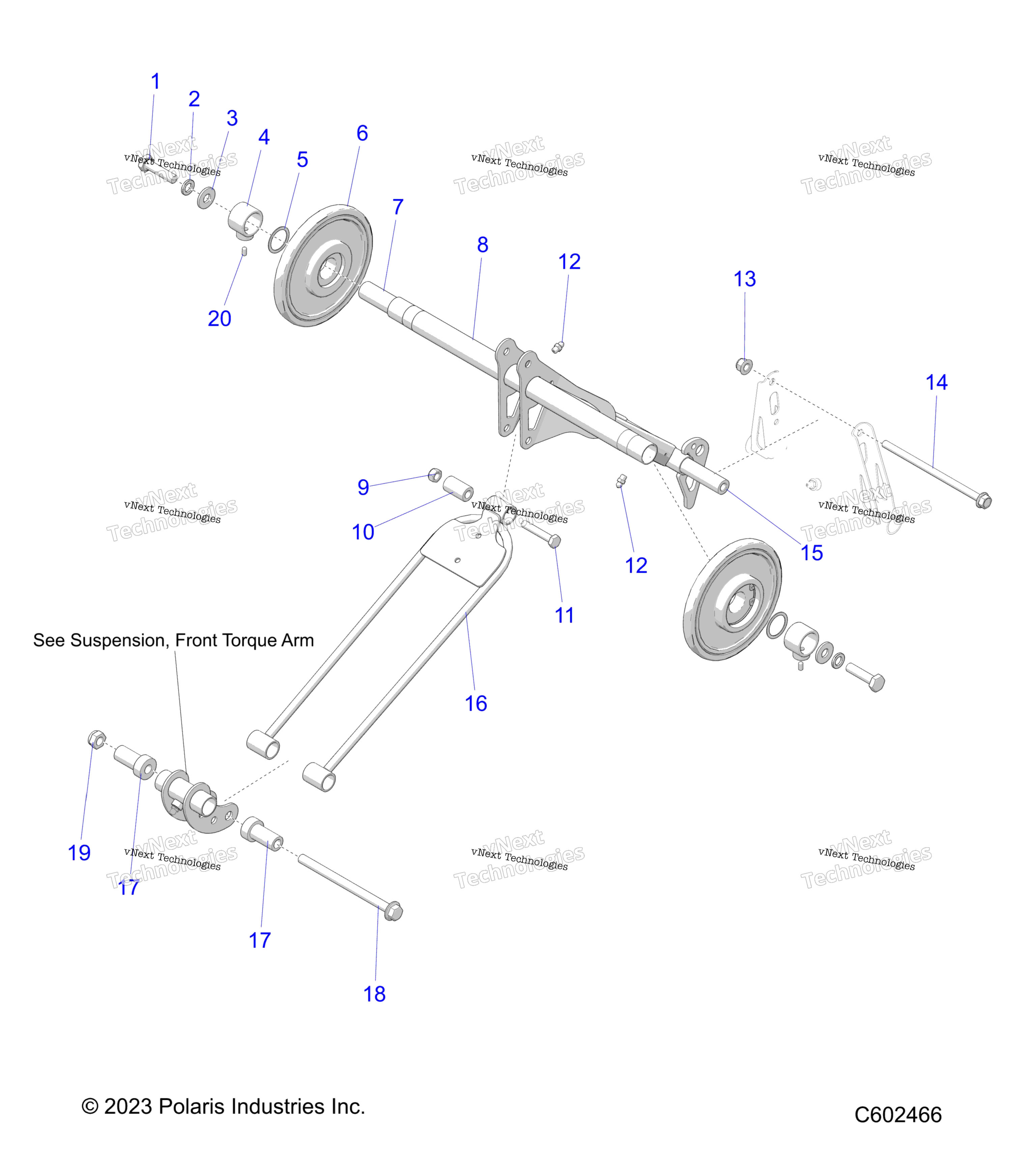Suspension, Torque Arm, задний