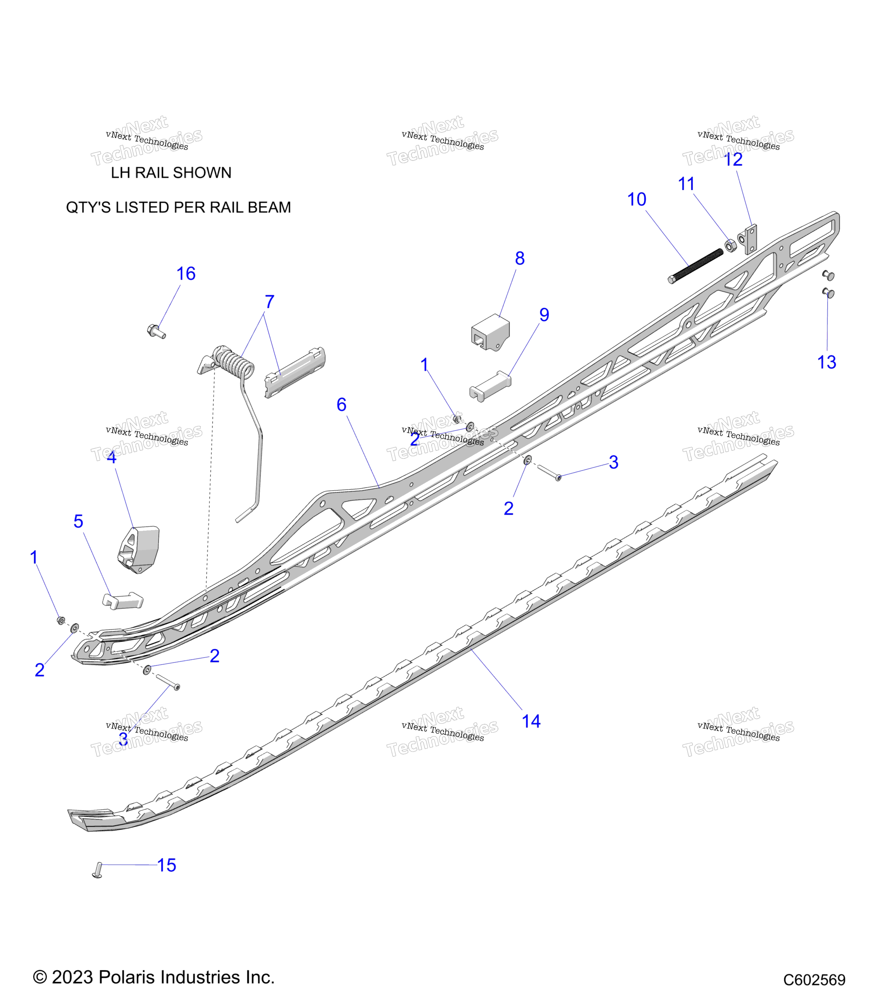 Suspension, Rail Beam Asm, Lh / Rh