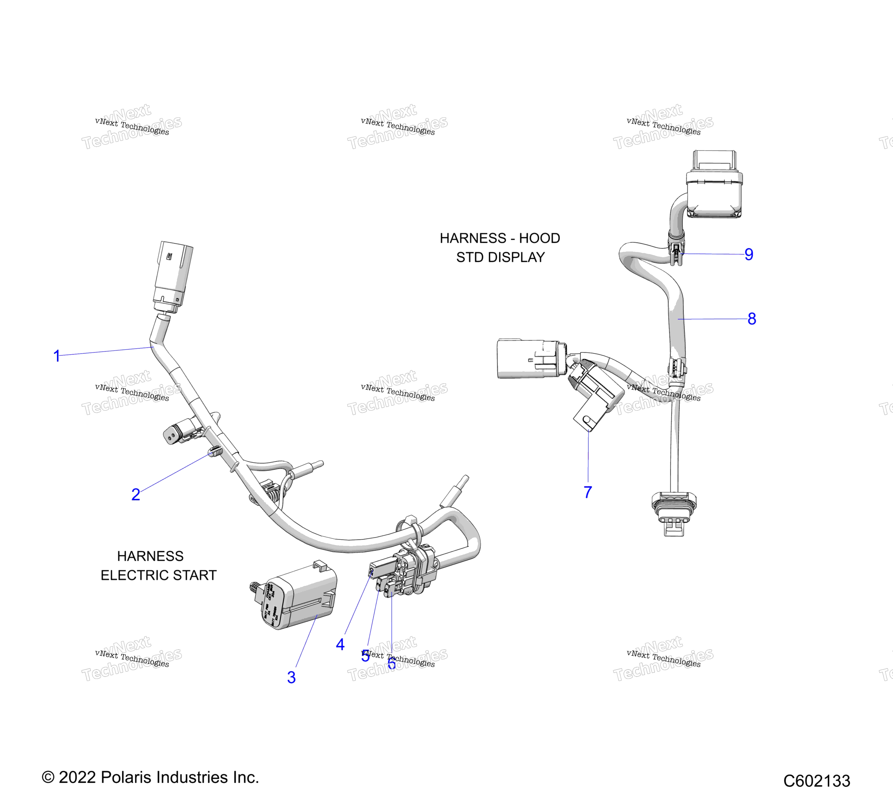 Electrical, Wire Harness, Hood, Elec. Start S24tls6rsl / 6Rel