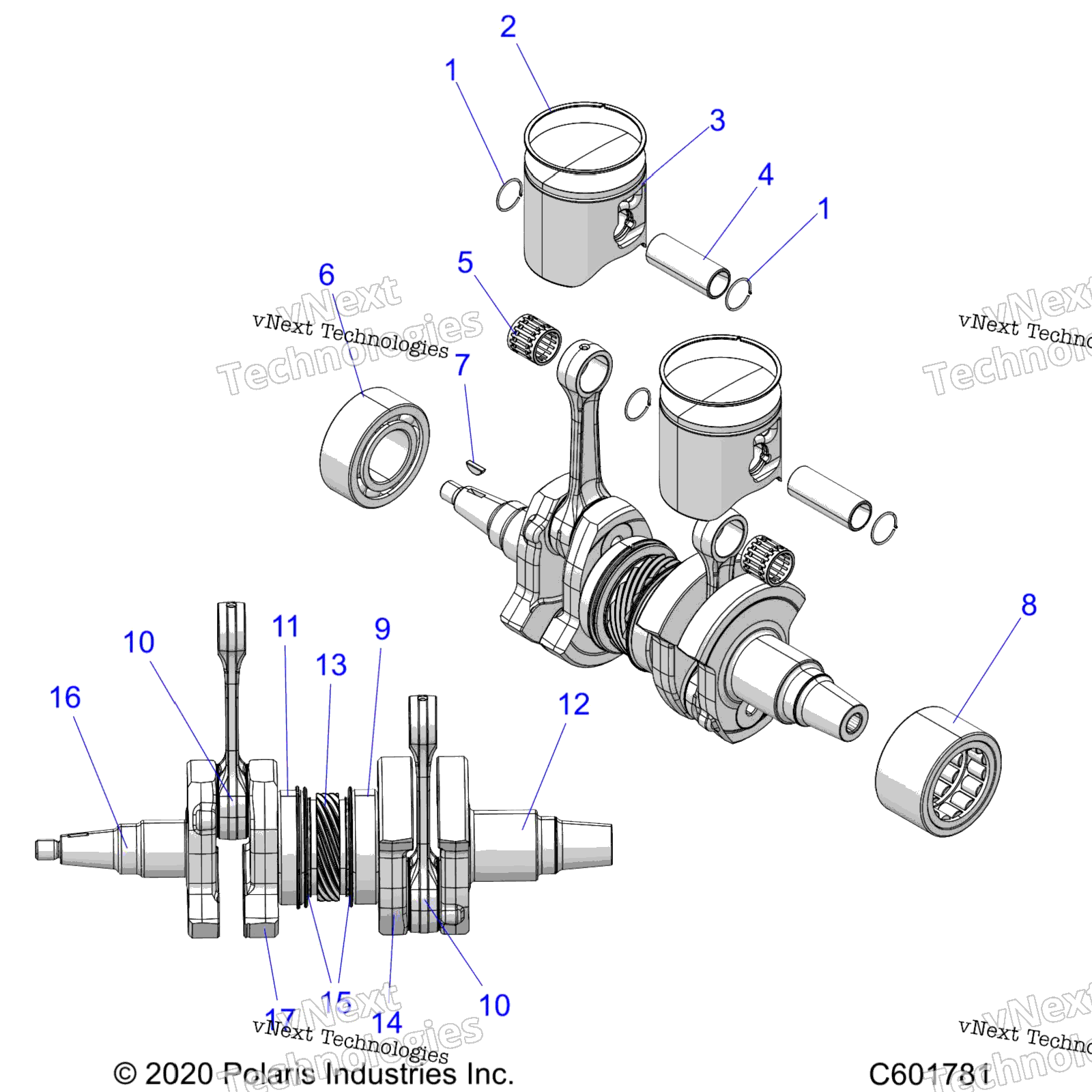 Engine, поршень & коленвал