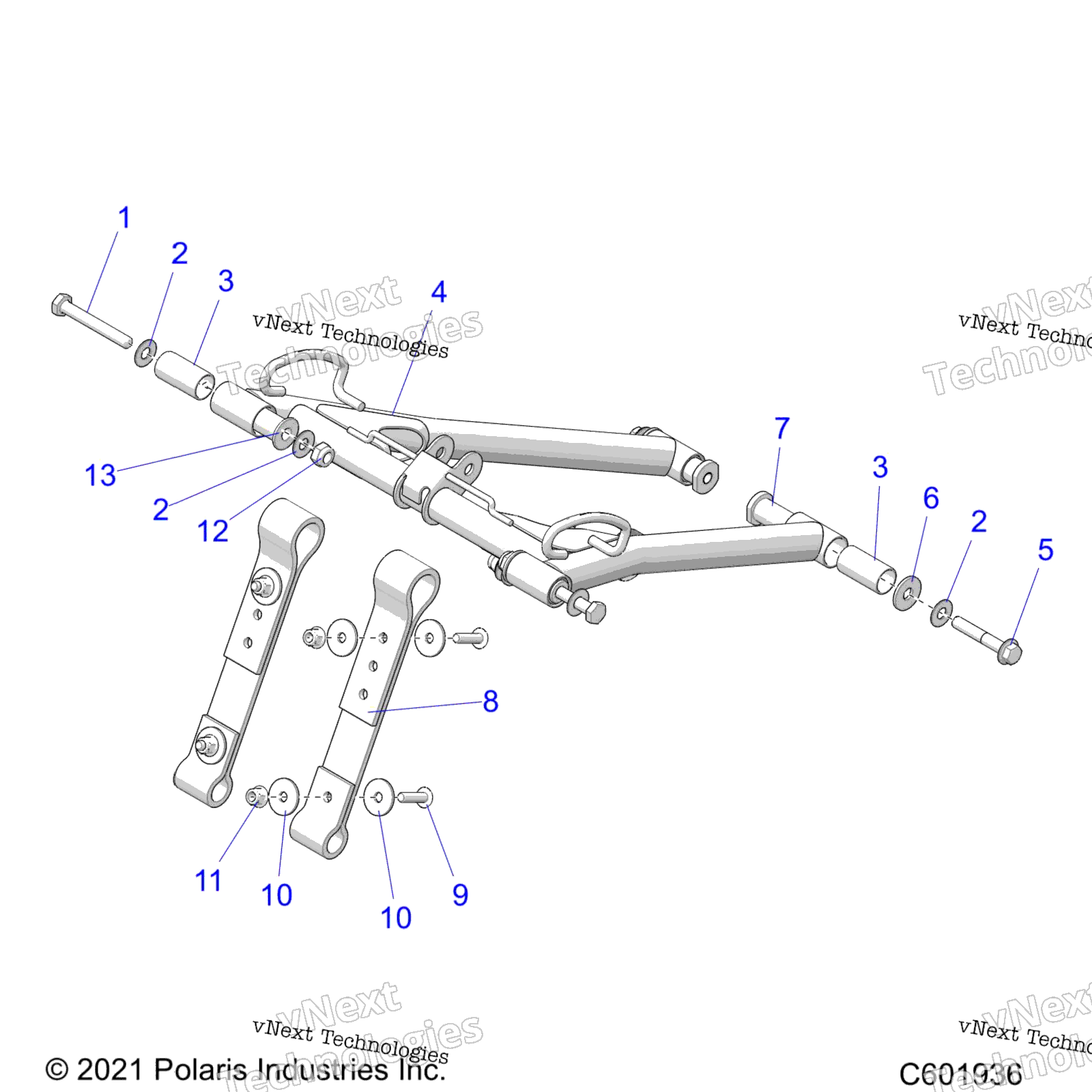 Suspension, Torque Arm, передний