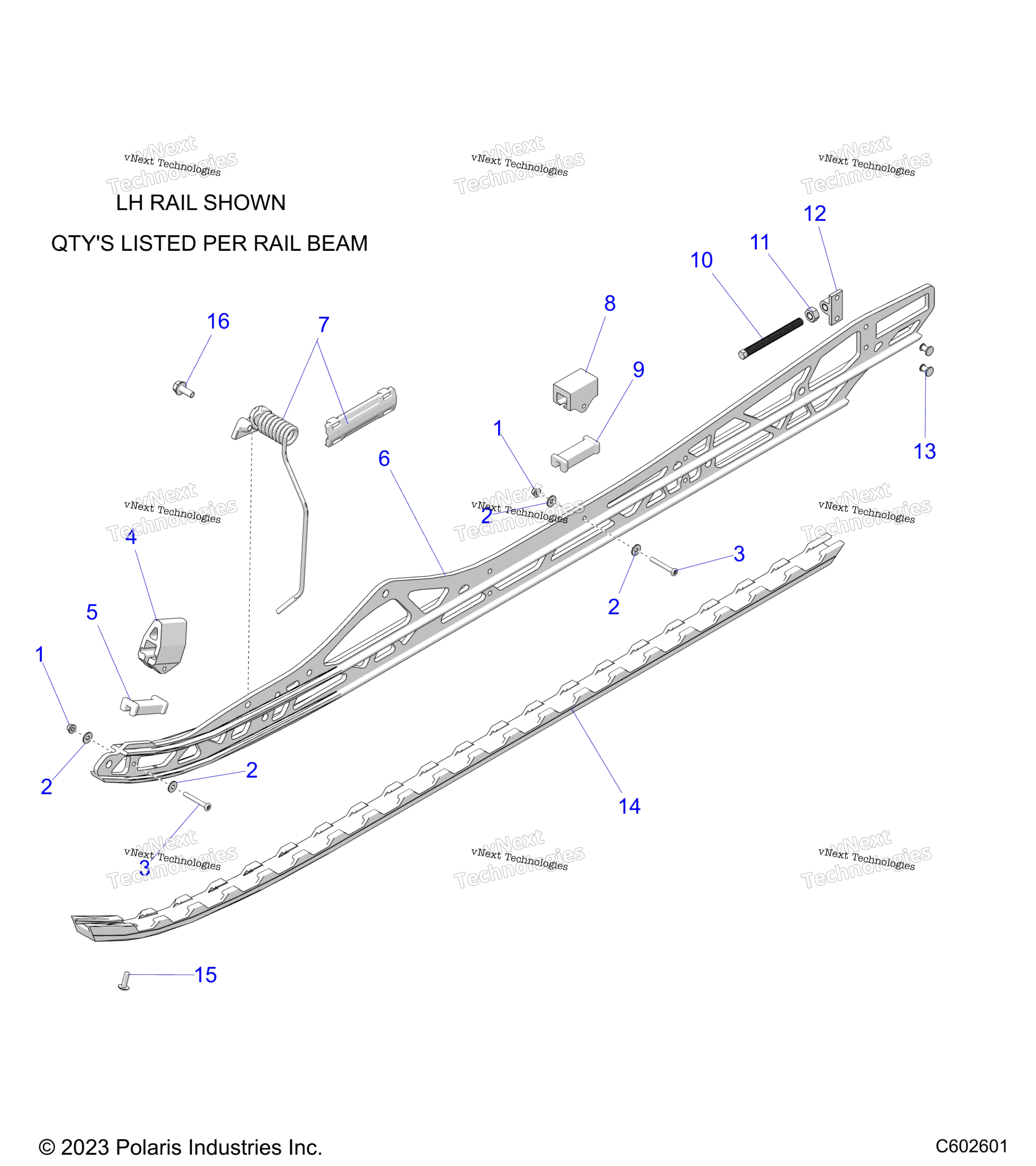 Suspension, Rail Beam Asm, Lh / Rh