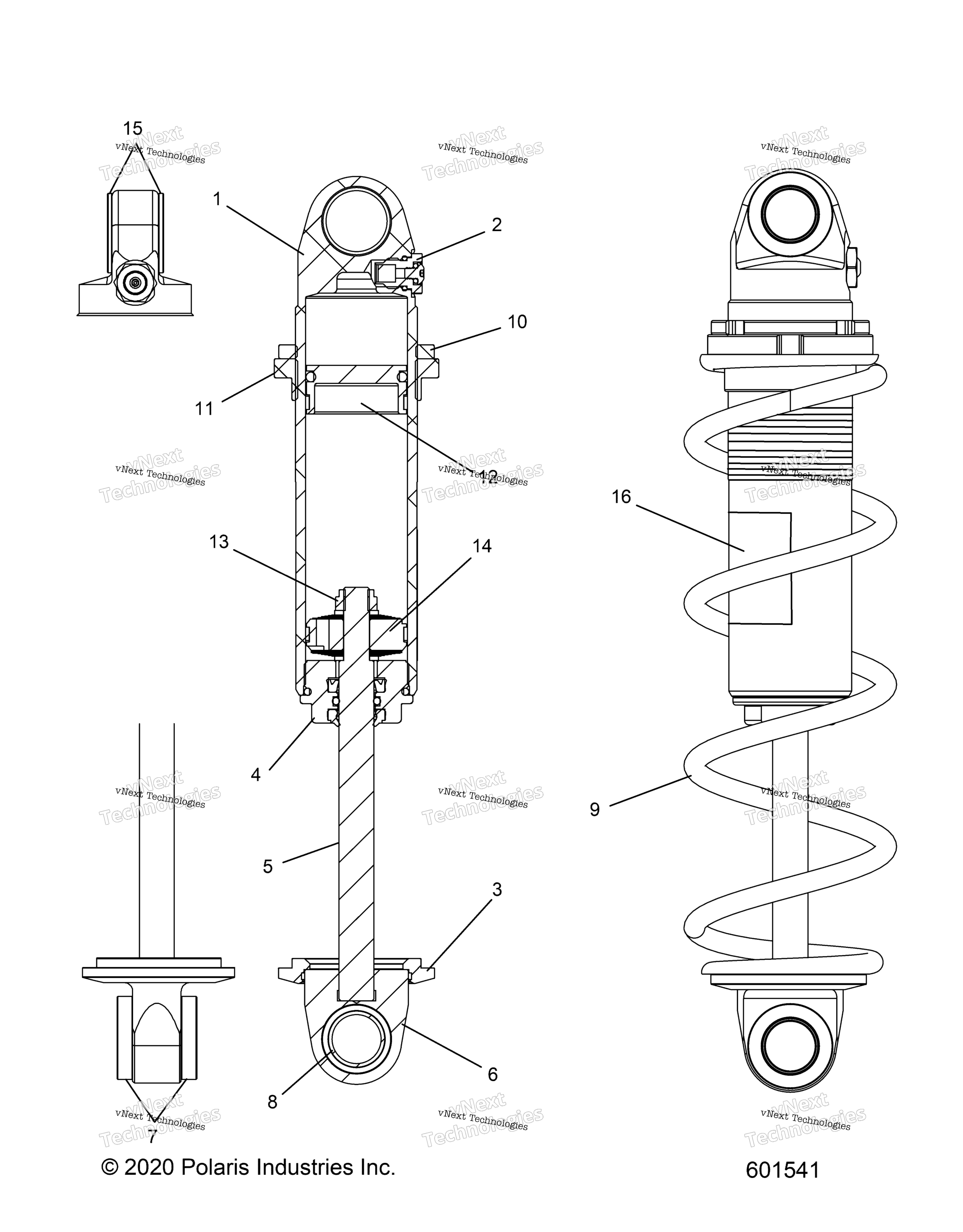 Suspension, Shock, передний Track, Monotube 7045530