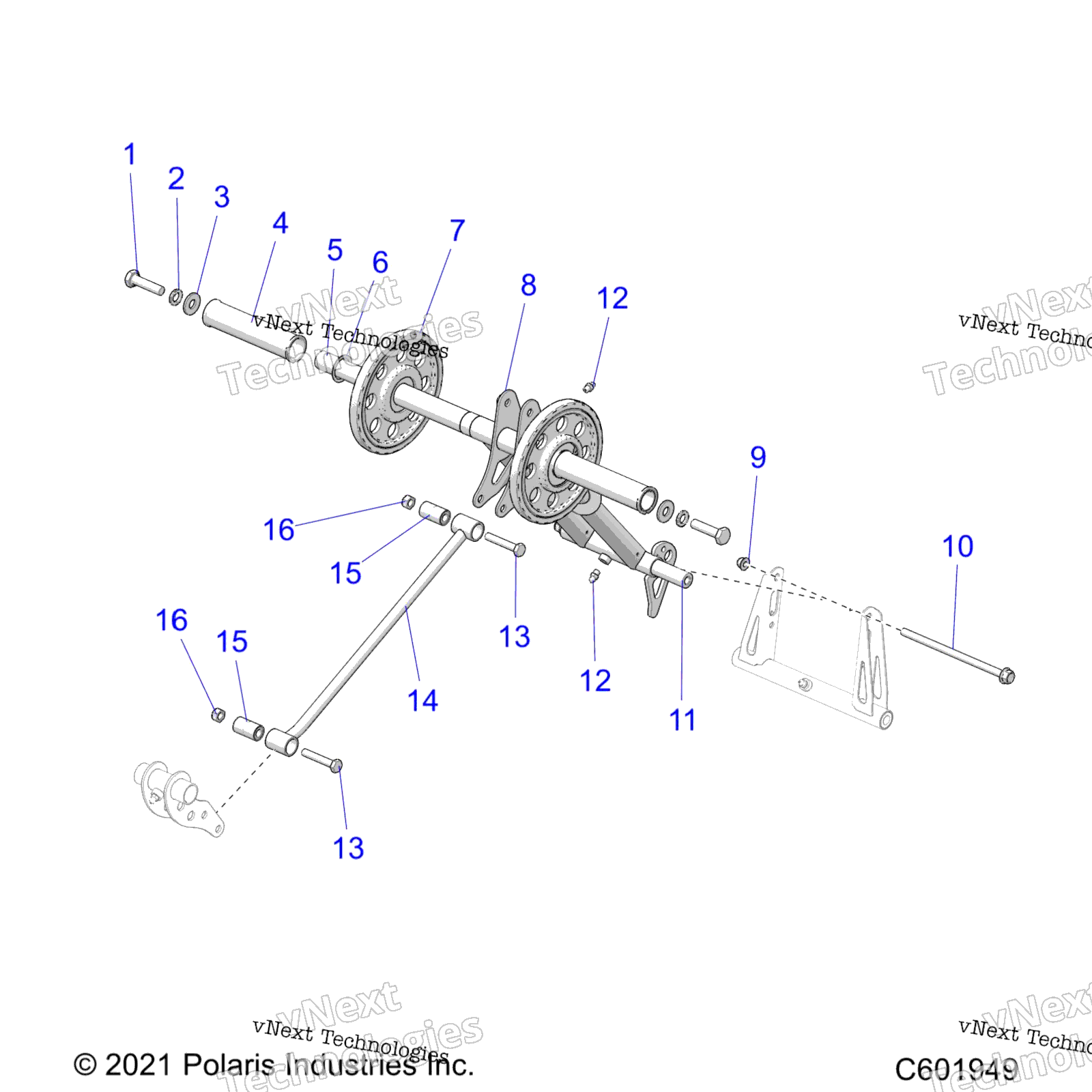 Suspension, Torque Arm, задний