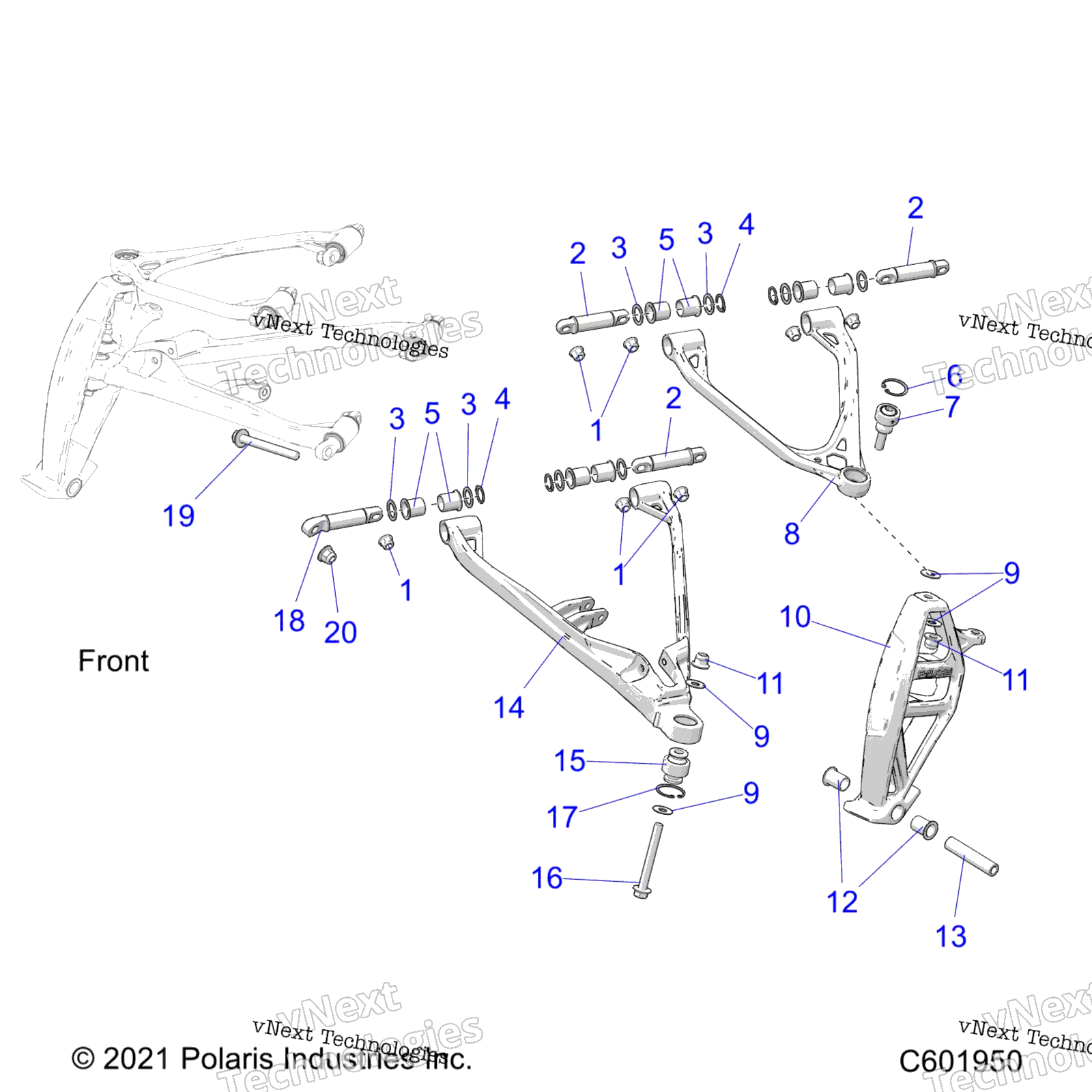 Suspension, управление Arms, & Spindle