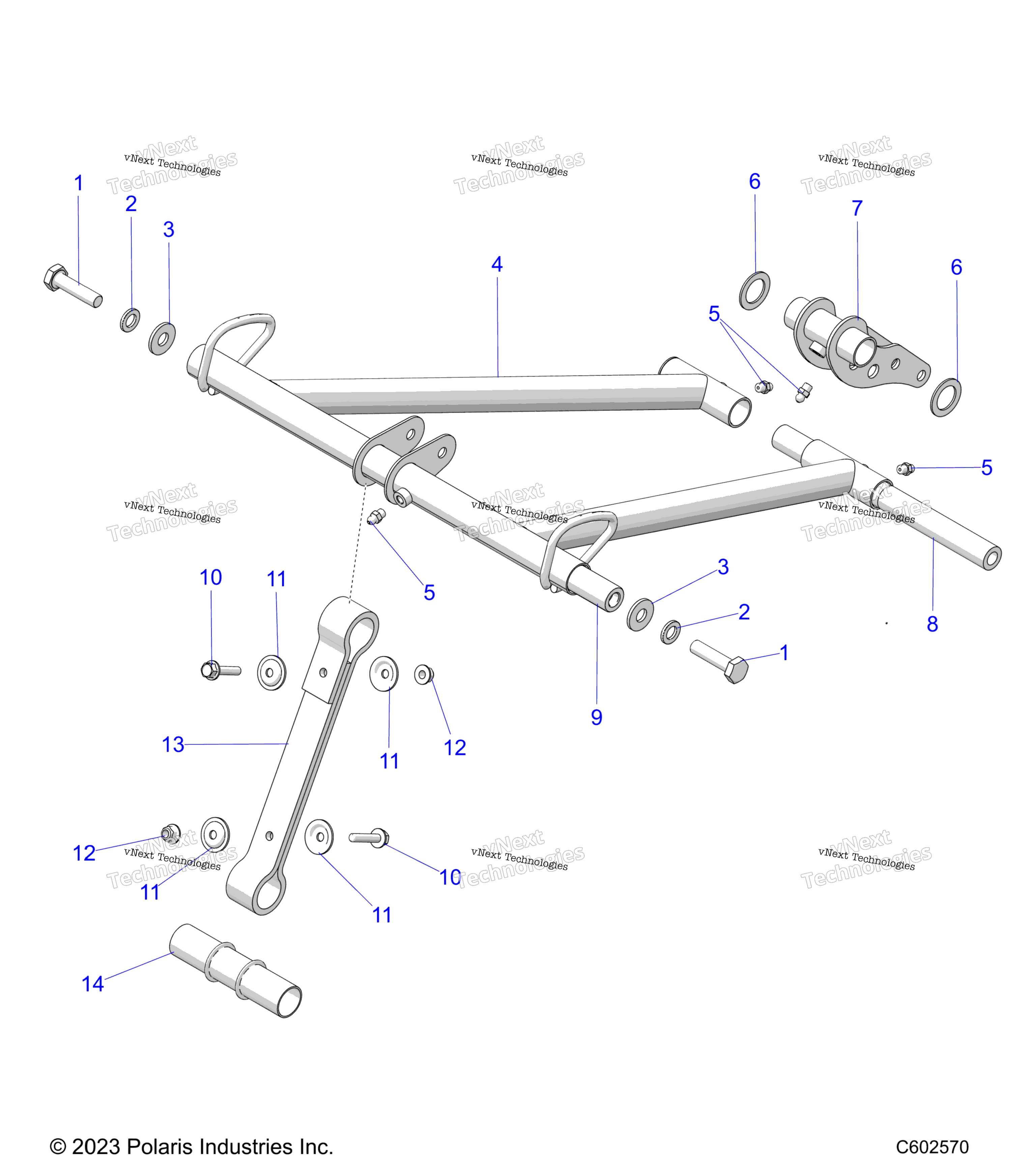 Suspension, Torque Arm, передний