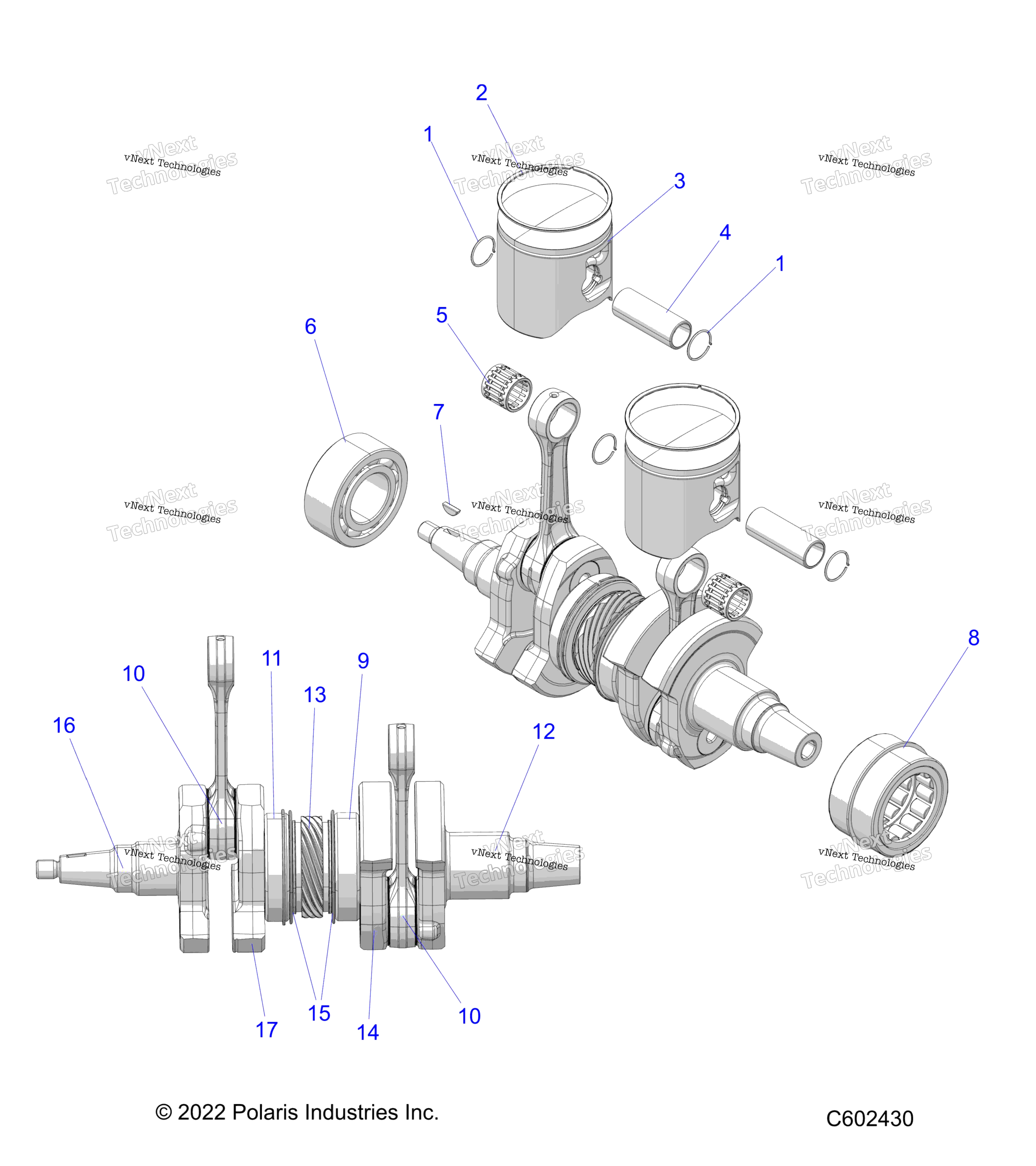 Engine, поршень & коленвал