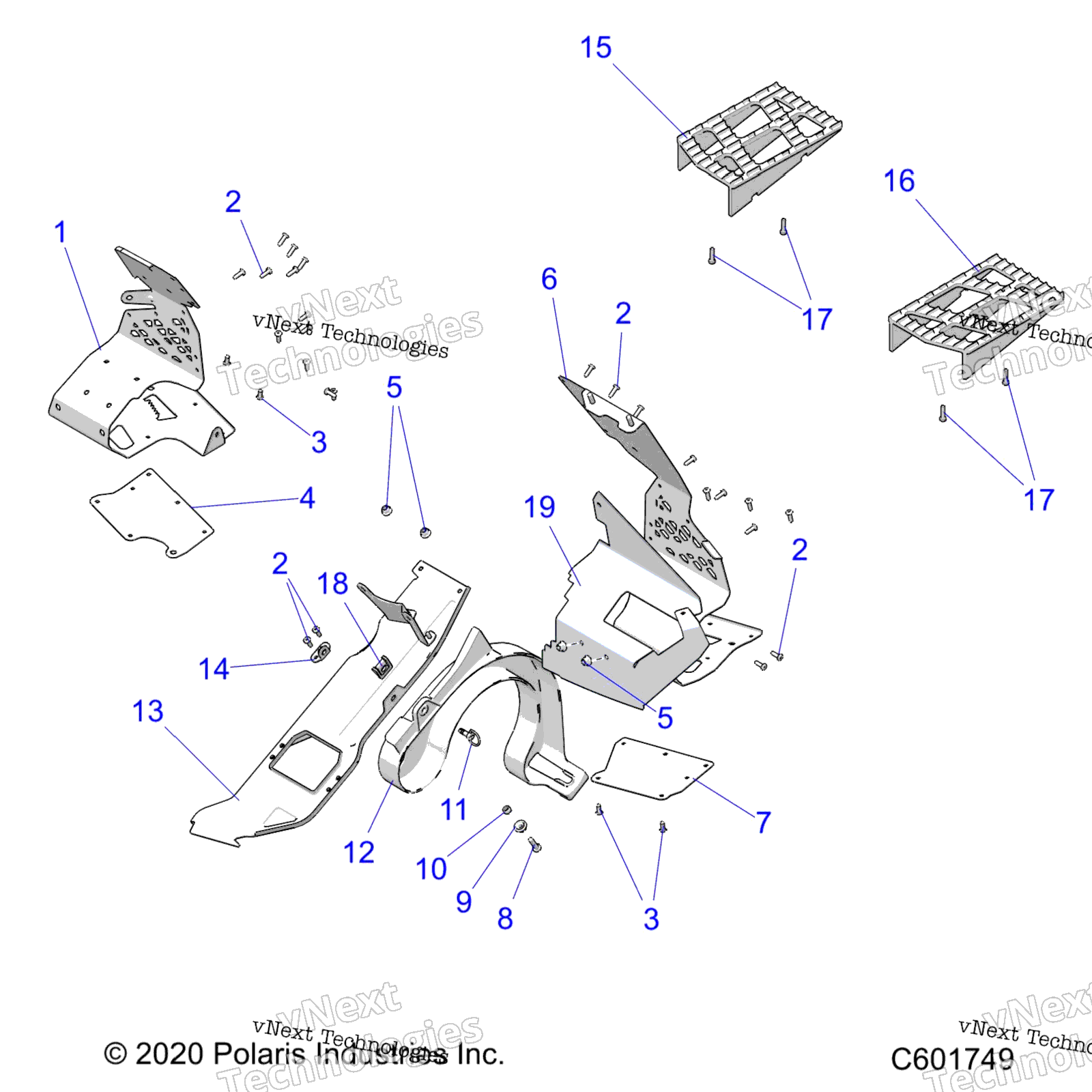 Chassis, сцепление защита & Footrests All Options