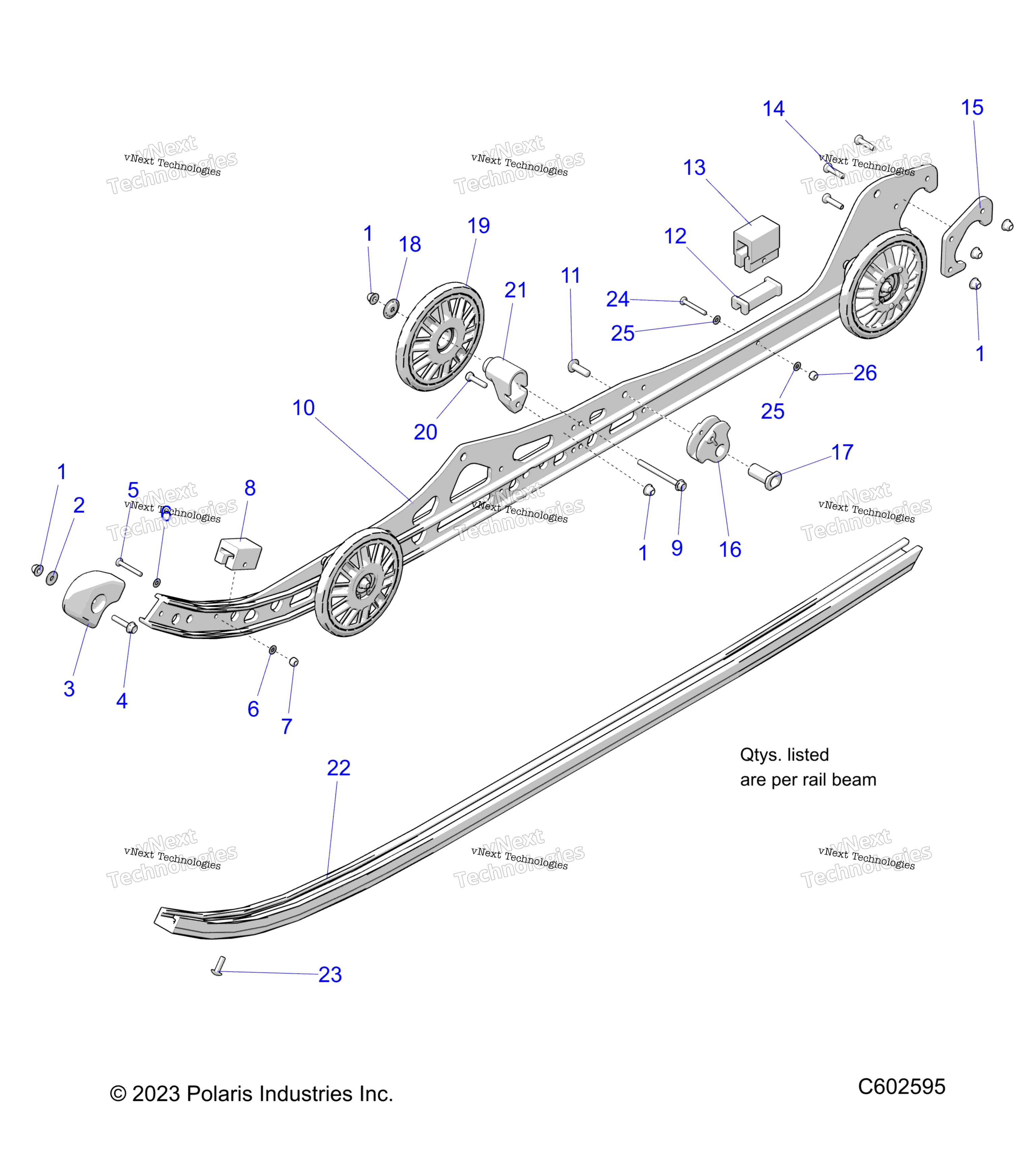 Suspension, Rail Beam, Lh / Rh
