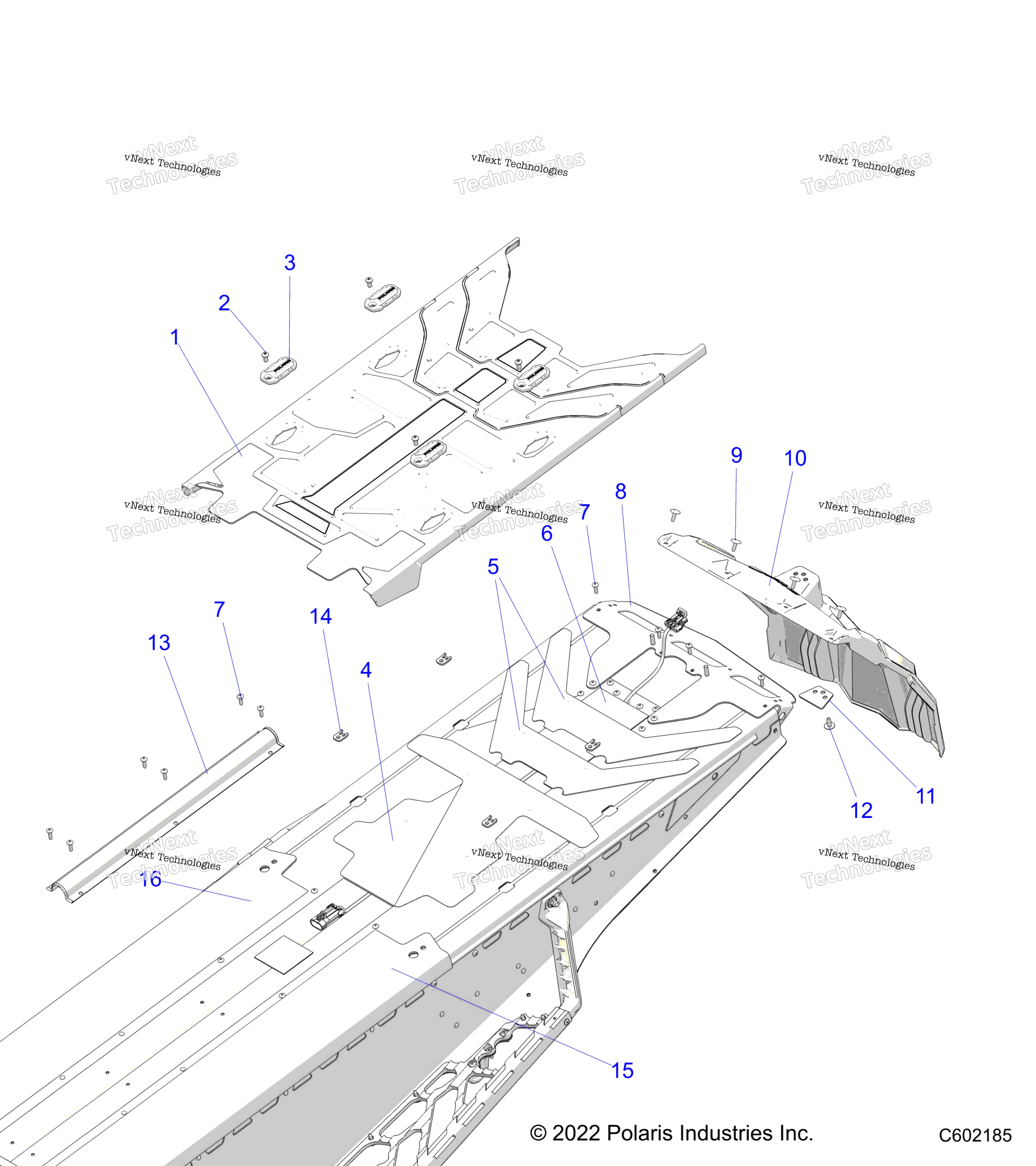 Chassis, задний Tunnel Cover, Closeoff, и Snowflap 24Tlf9fs