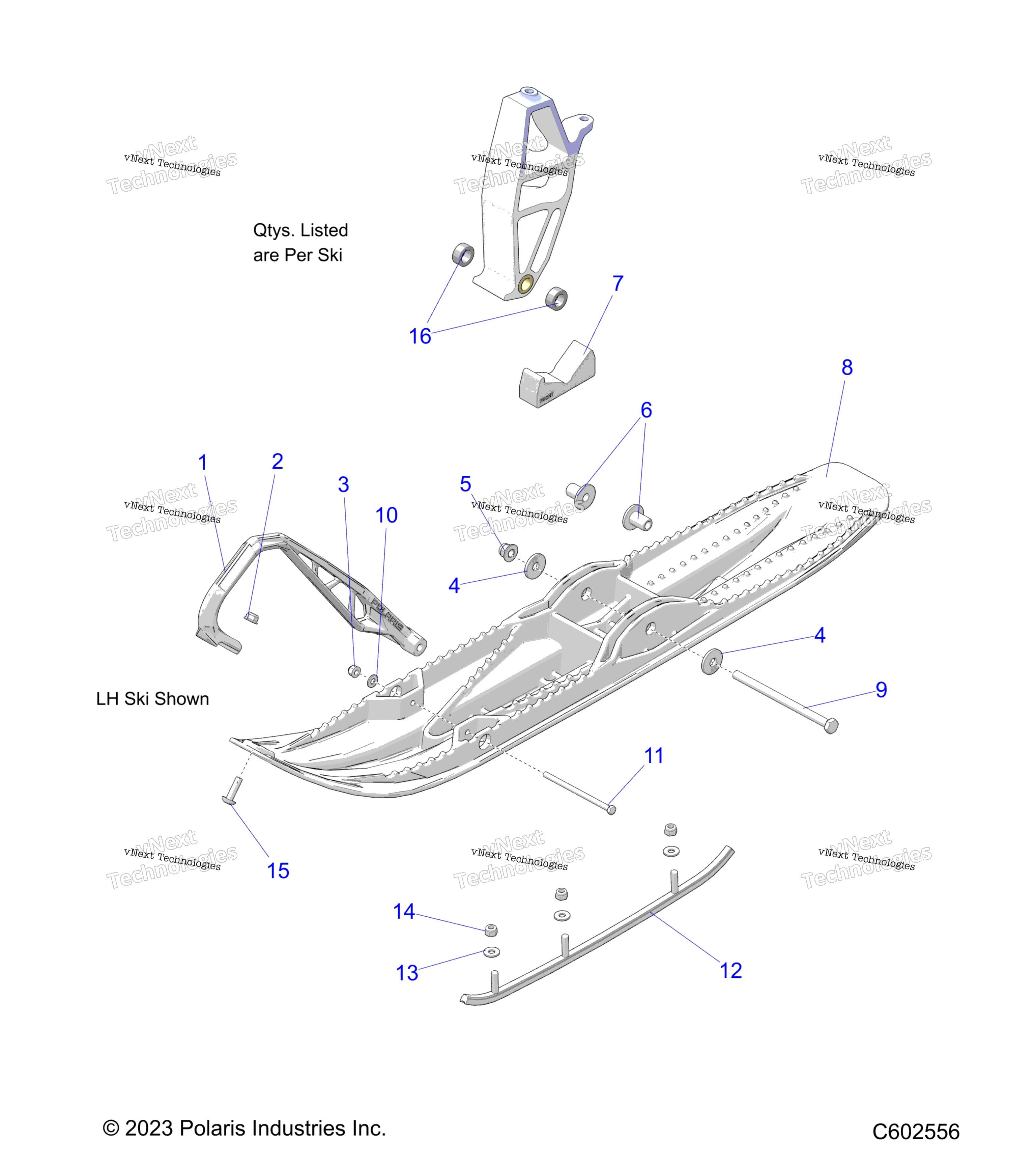 Steering, Ski узел