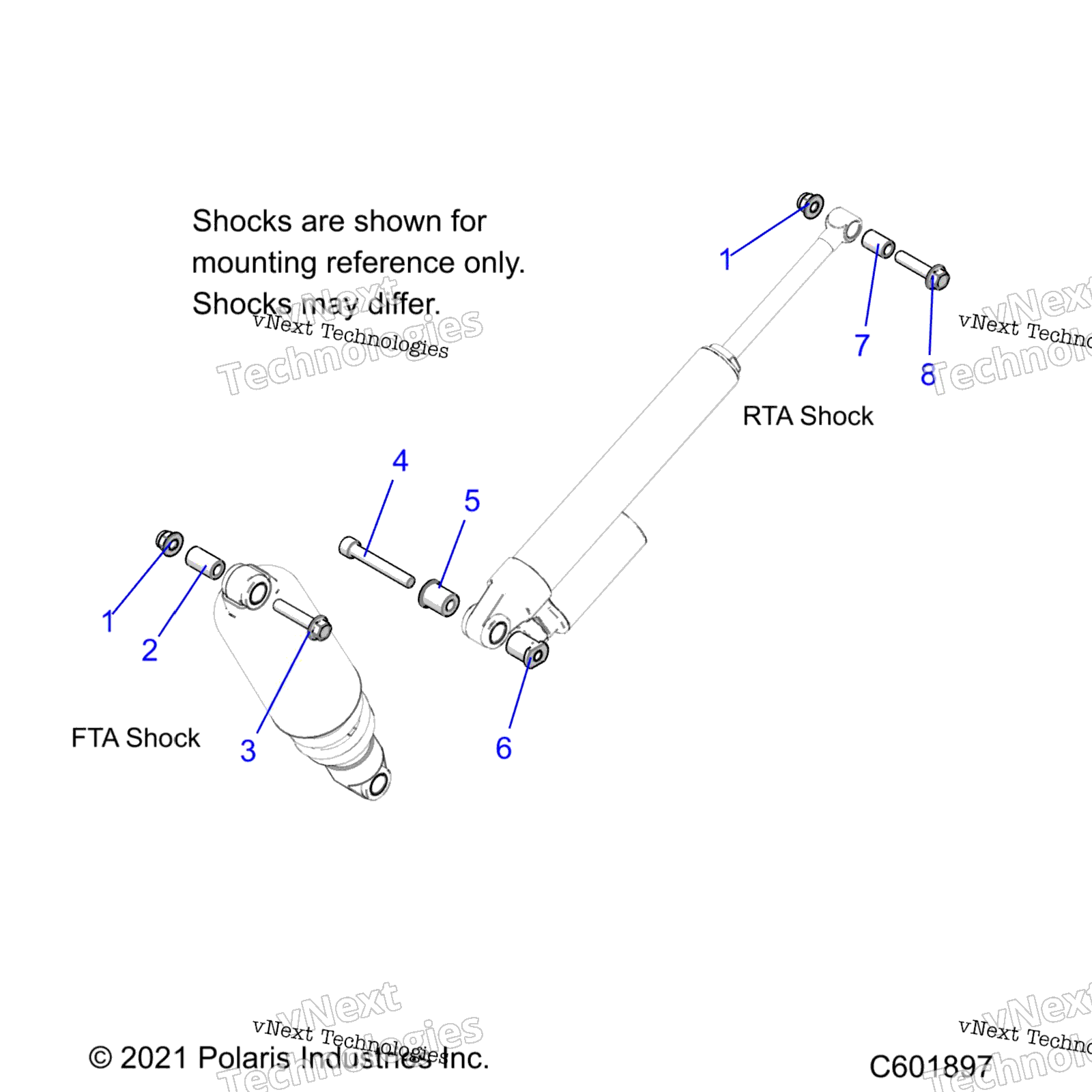 Suspension, Shock Mounting, задний Susp