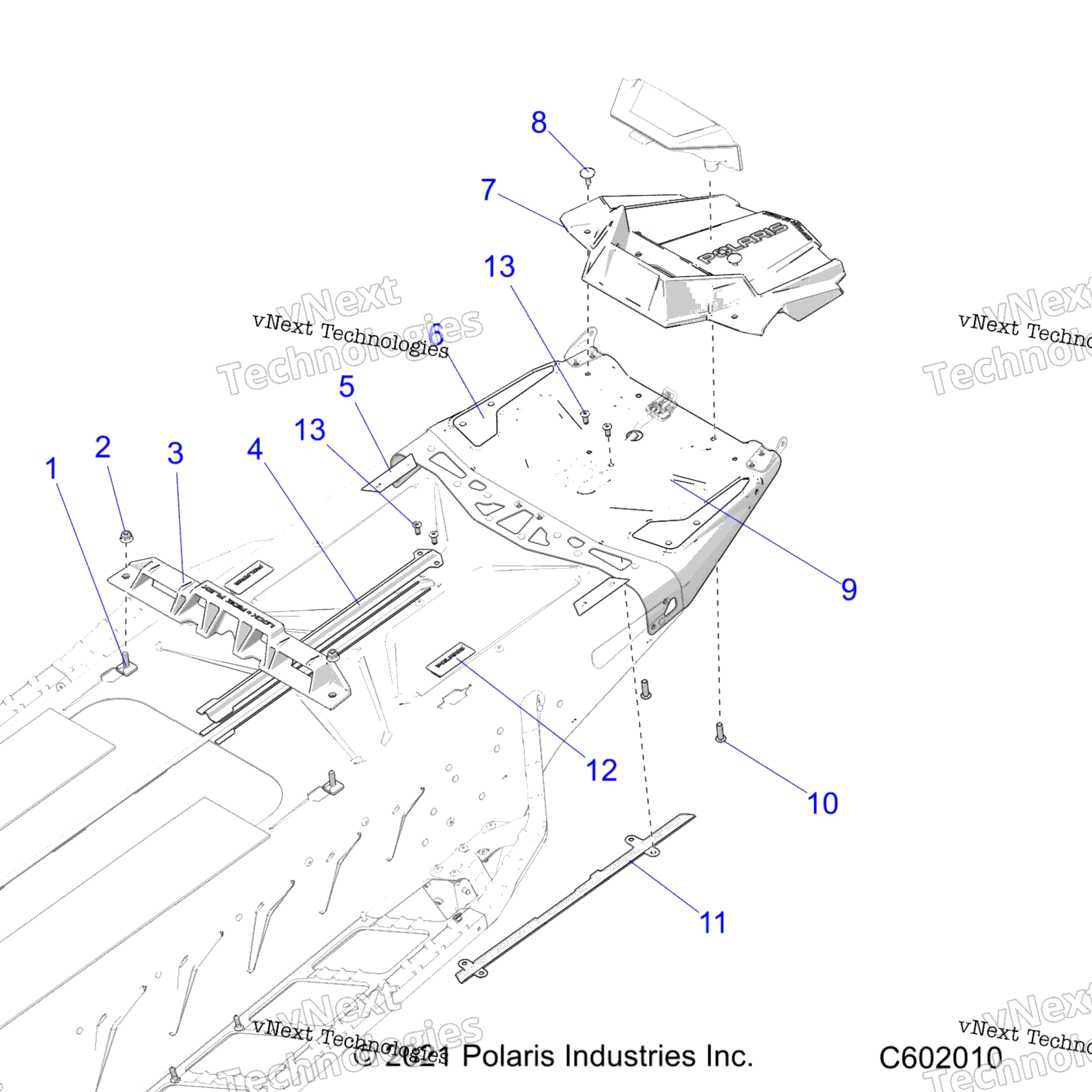 Chassis, Rear, Misc. Covers и Snowflap