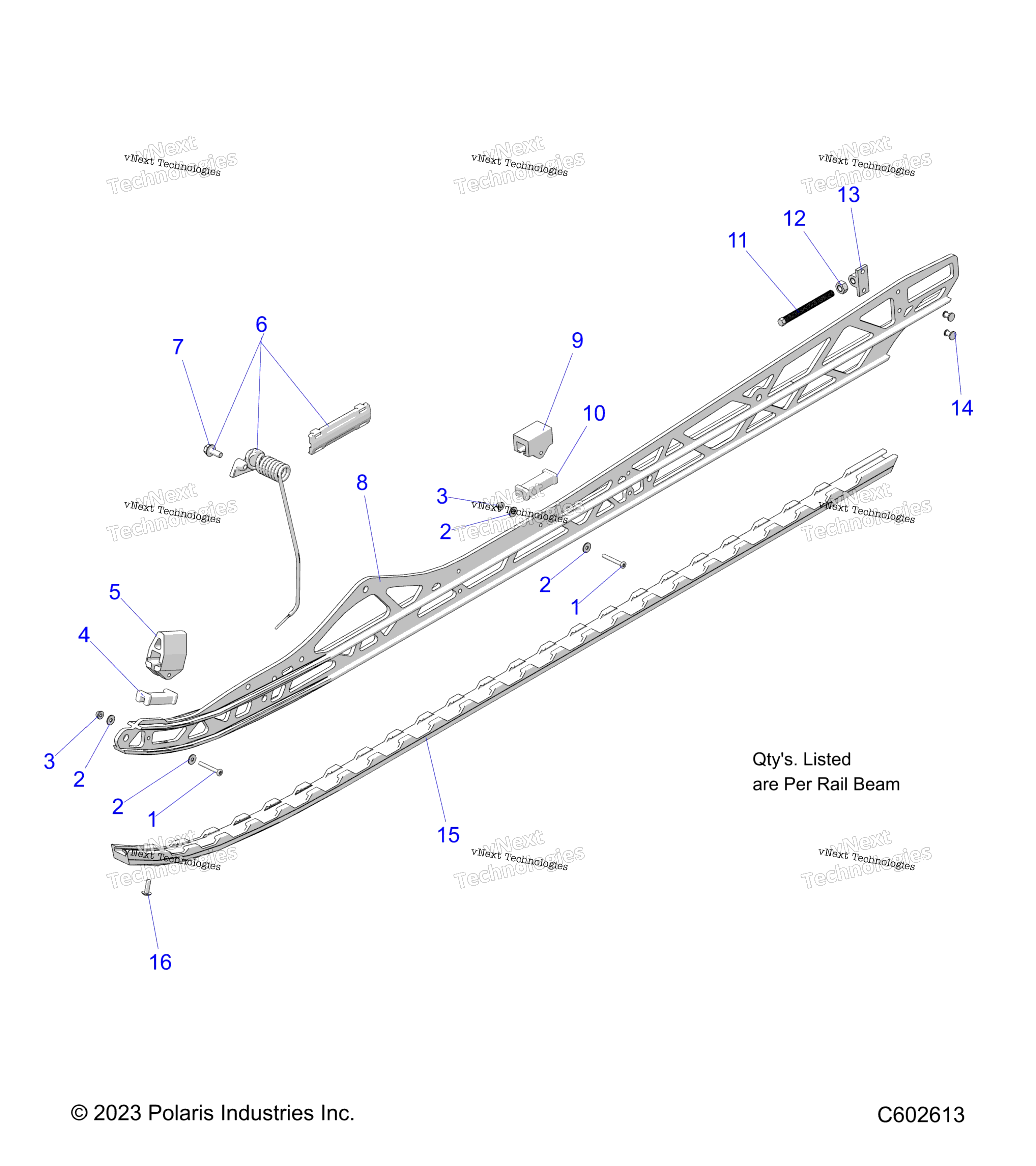 Suspension, Rail Beam Mounting, Lh / Rh