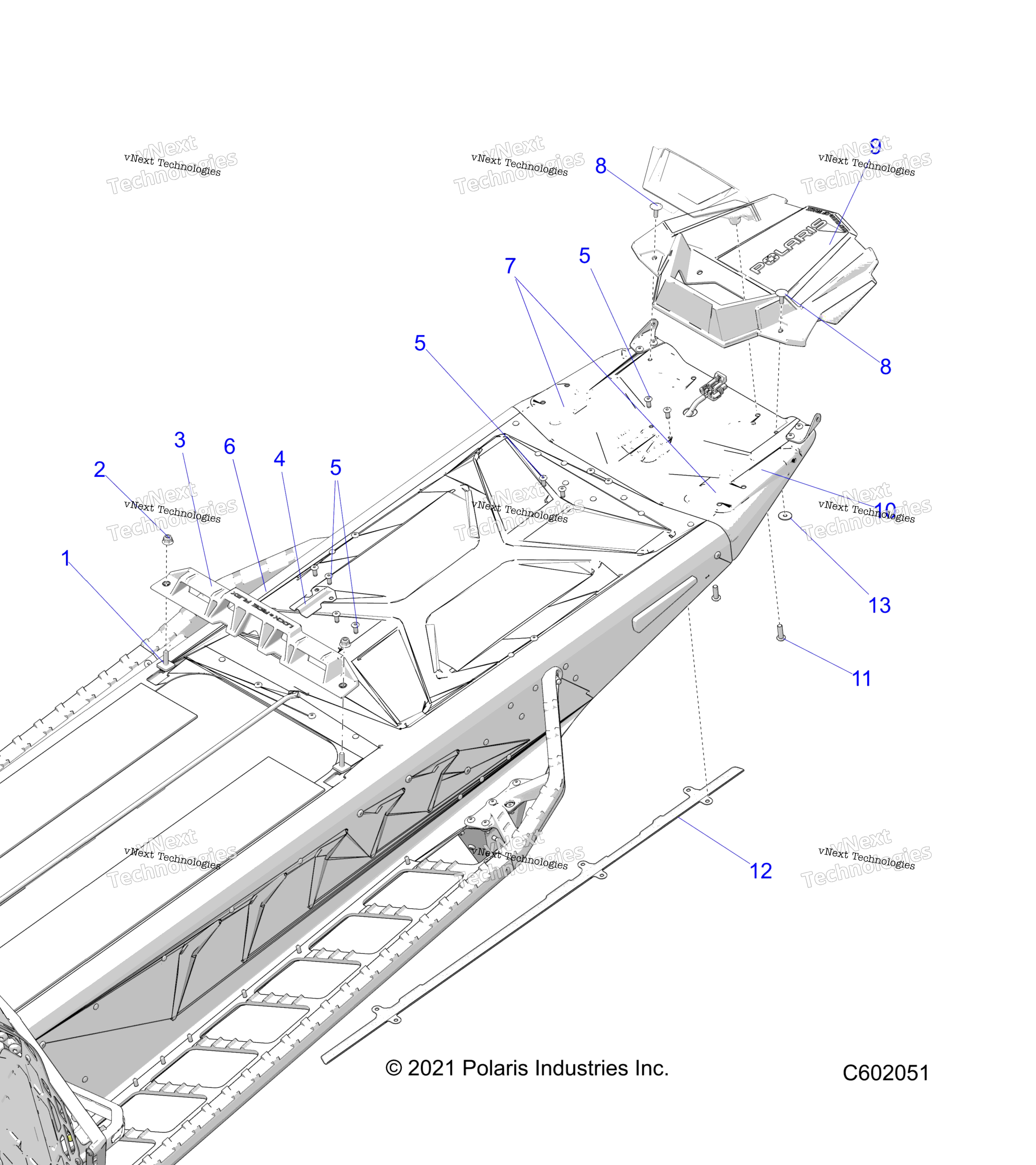 Chassis, Rear, Misc. Covers и Snowflap
