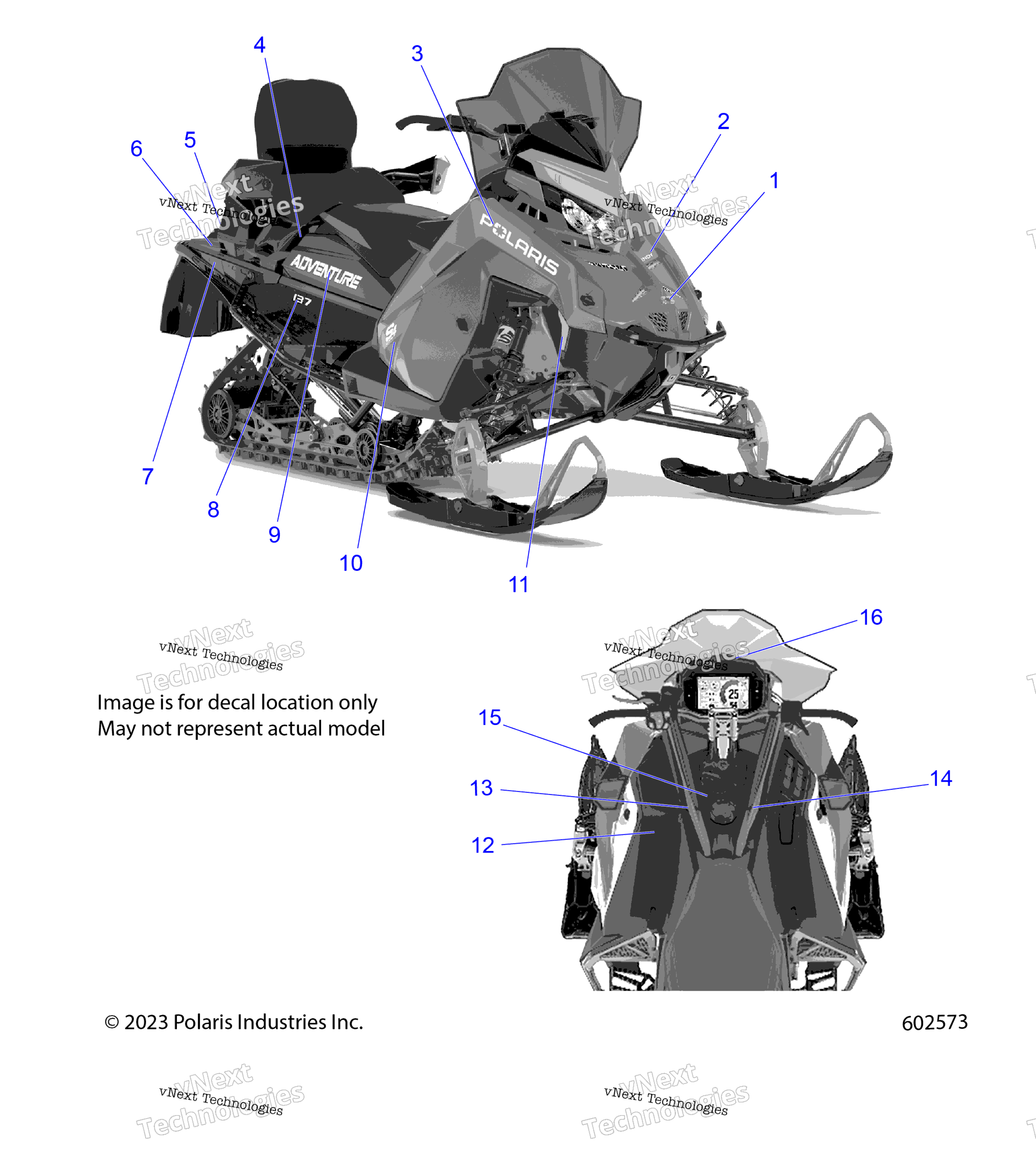 Body, Decal, Blue Side панель W / Blue Accent