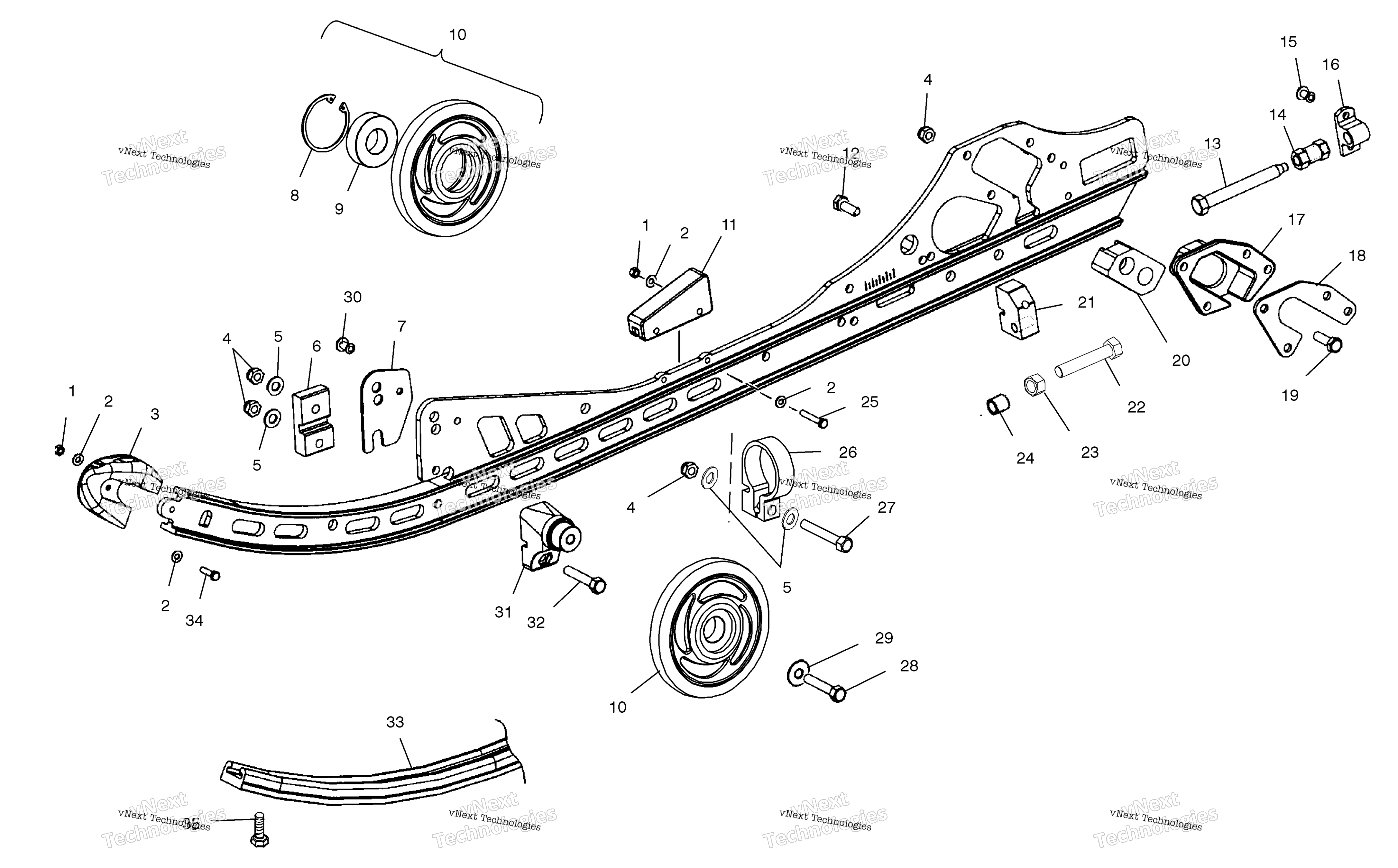Rail крепление (4972227222B06)