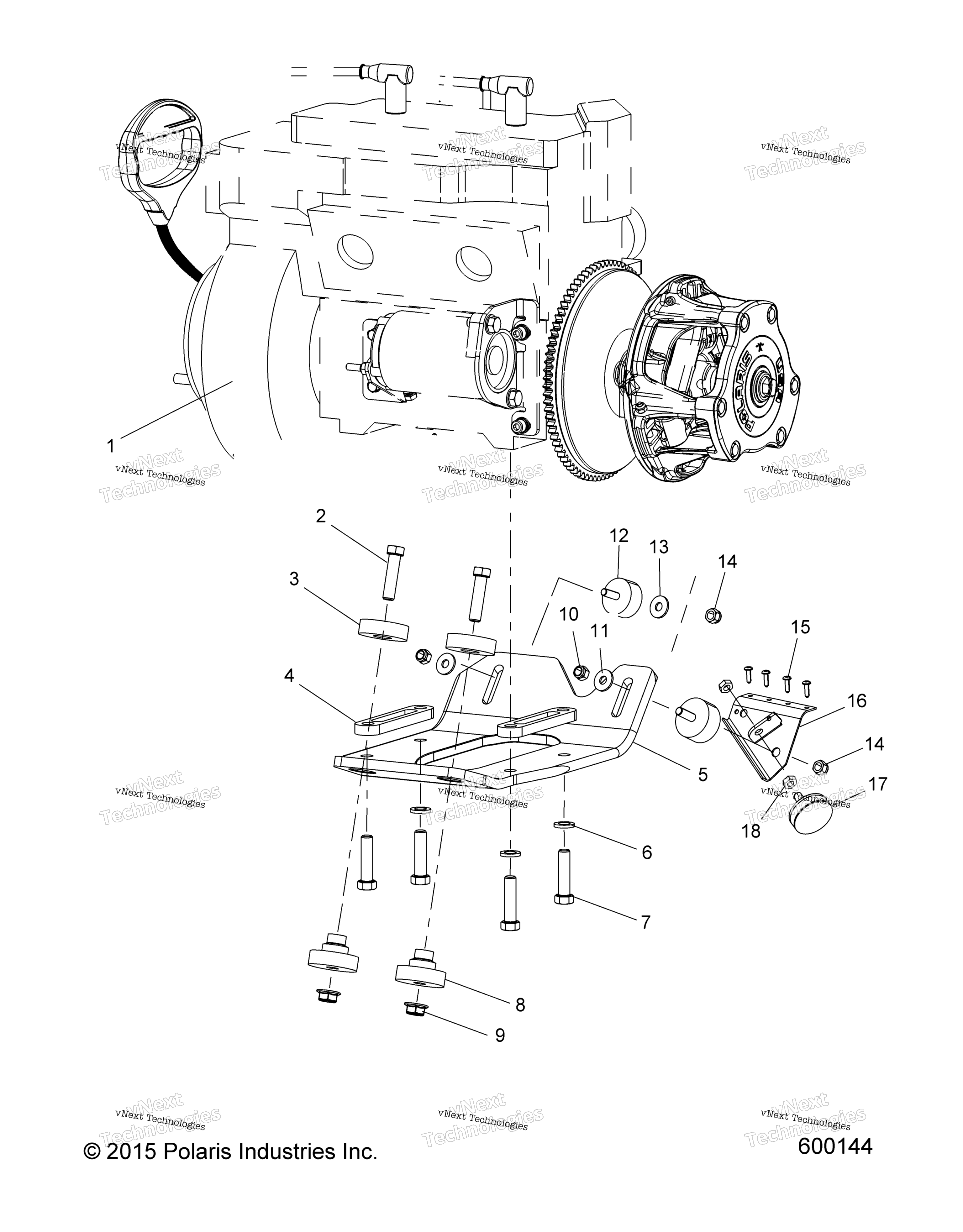 Двигатель, крепление & Short Block
