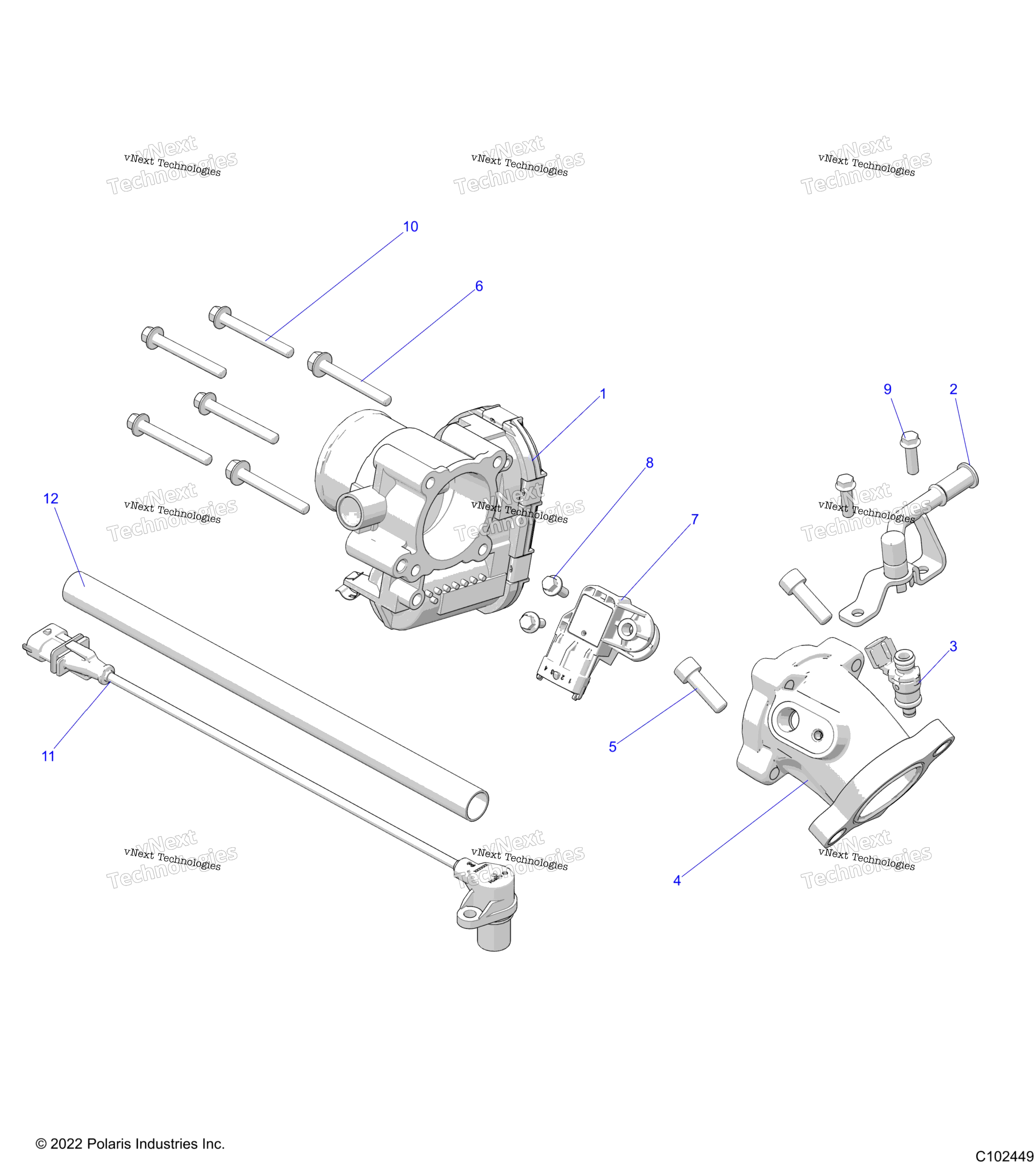 Двигатель, дроссельный узел & Fuel Rail
