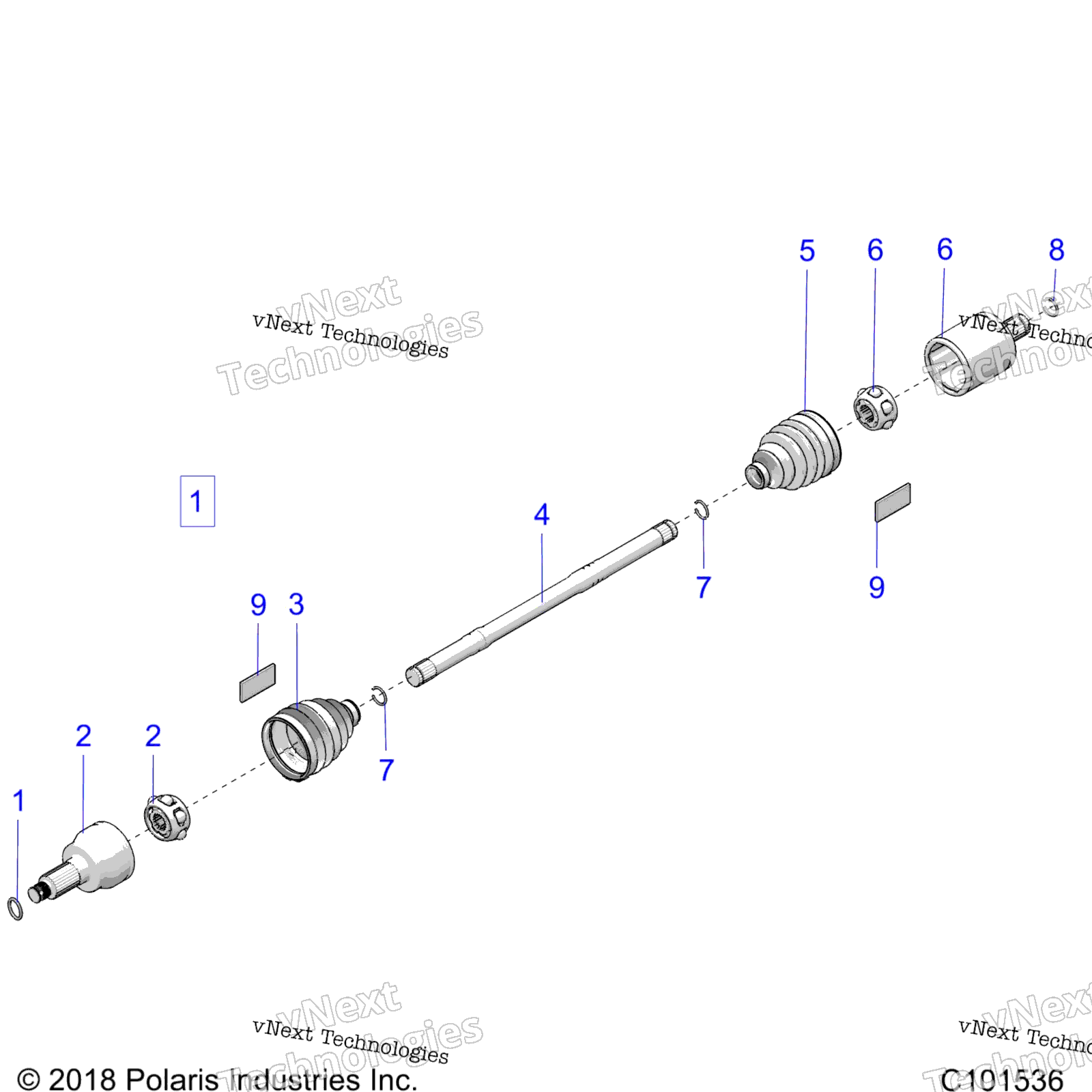 Привод Train, Drive Shaft, Front