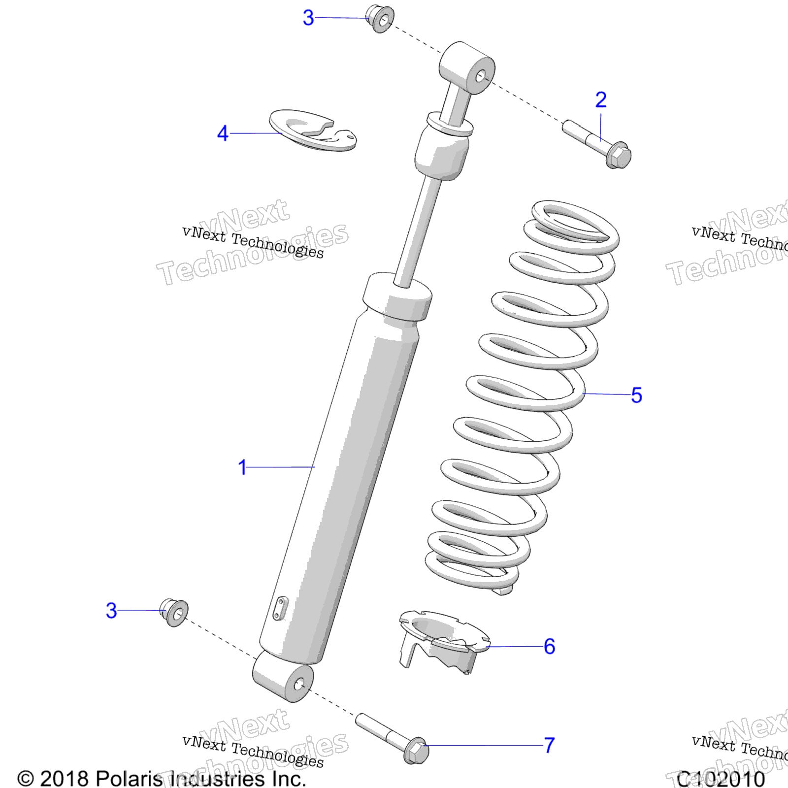 Suspension, Shock, задний