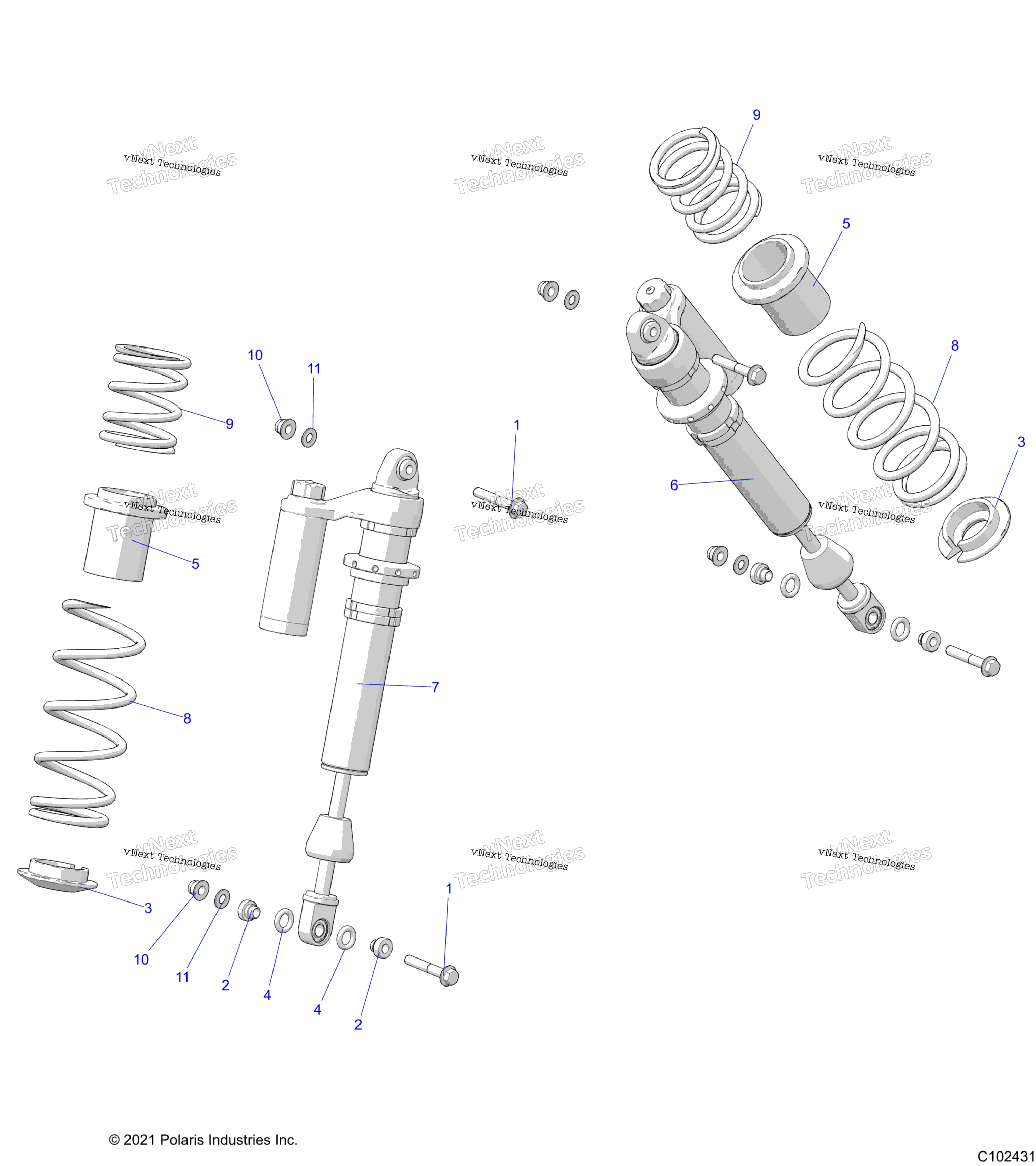 Suspension, Shock, передний