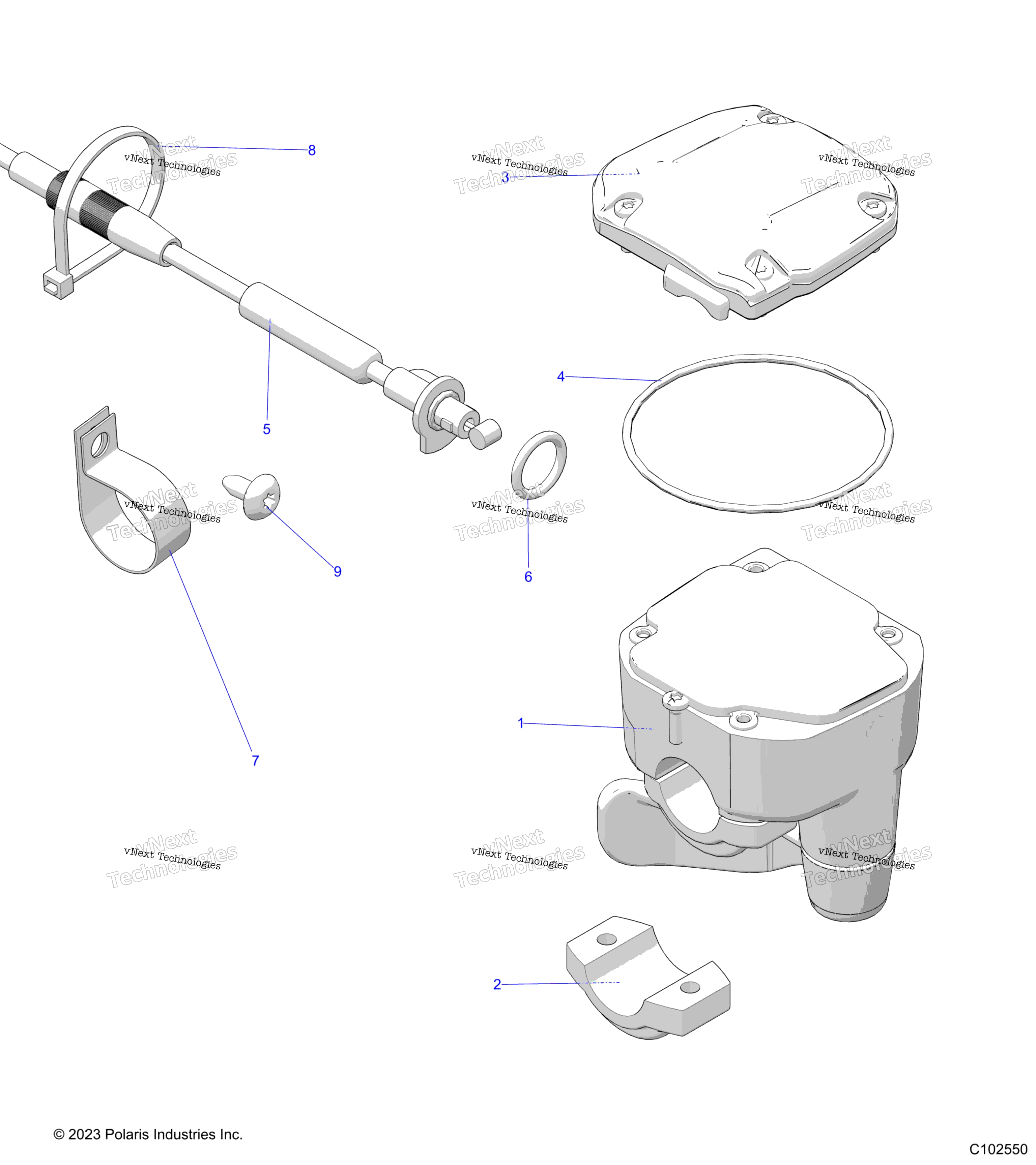 рулевой Controls, Throttle узел & Cable