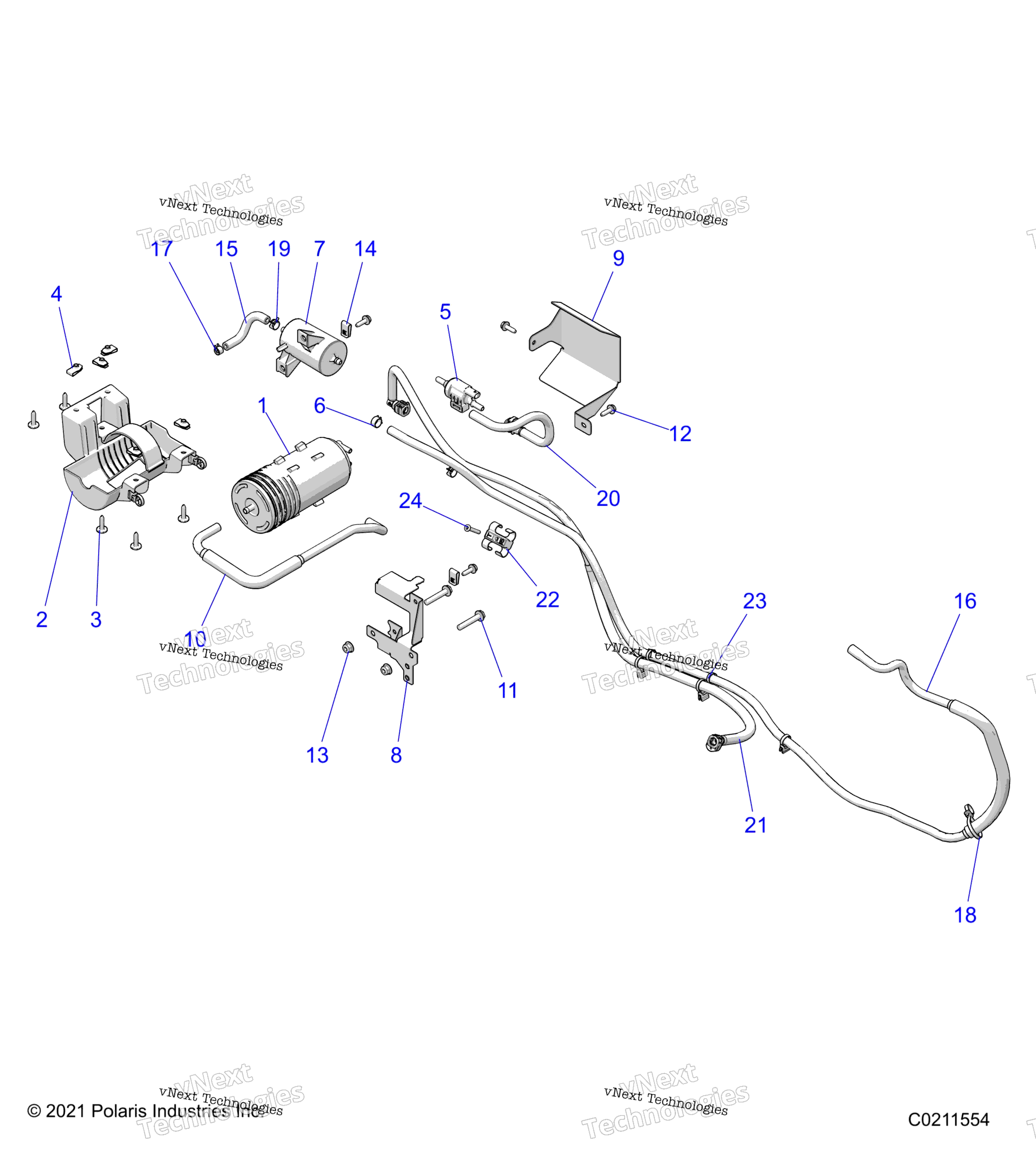 топливный System, топливный бак Evap System A24see57b1 / B3 / B6 / B9