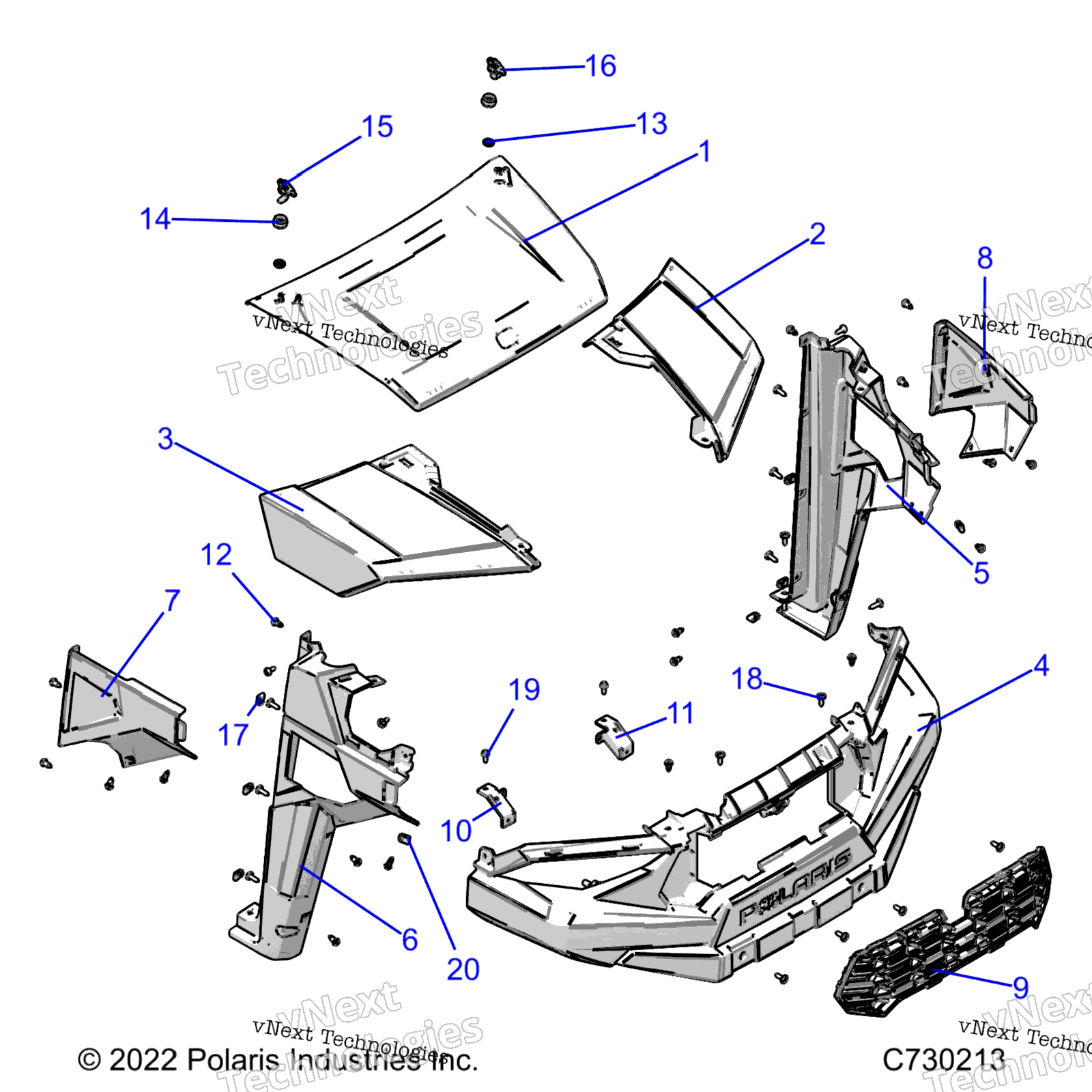 Body, Hood, & передний Fenders R22maa57f1 / Sf1 / F9 / C1 / C9 / Ck
