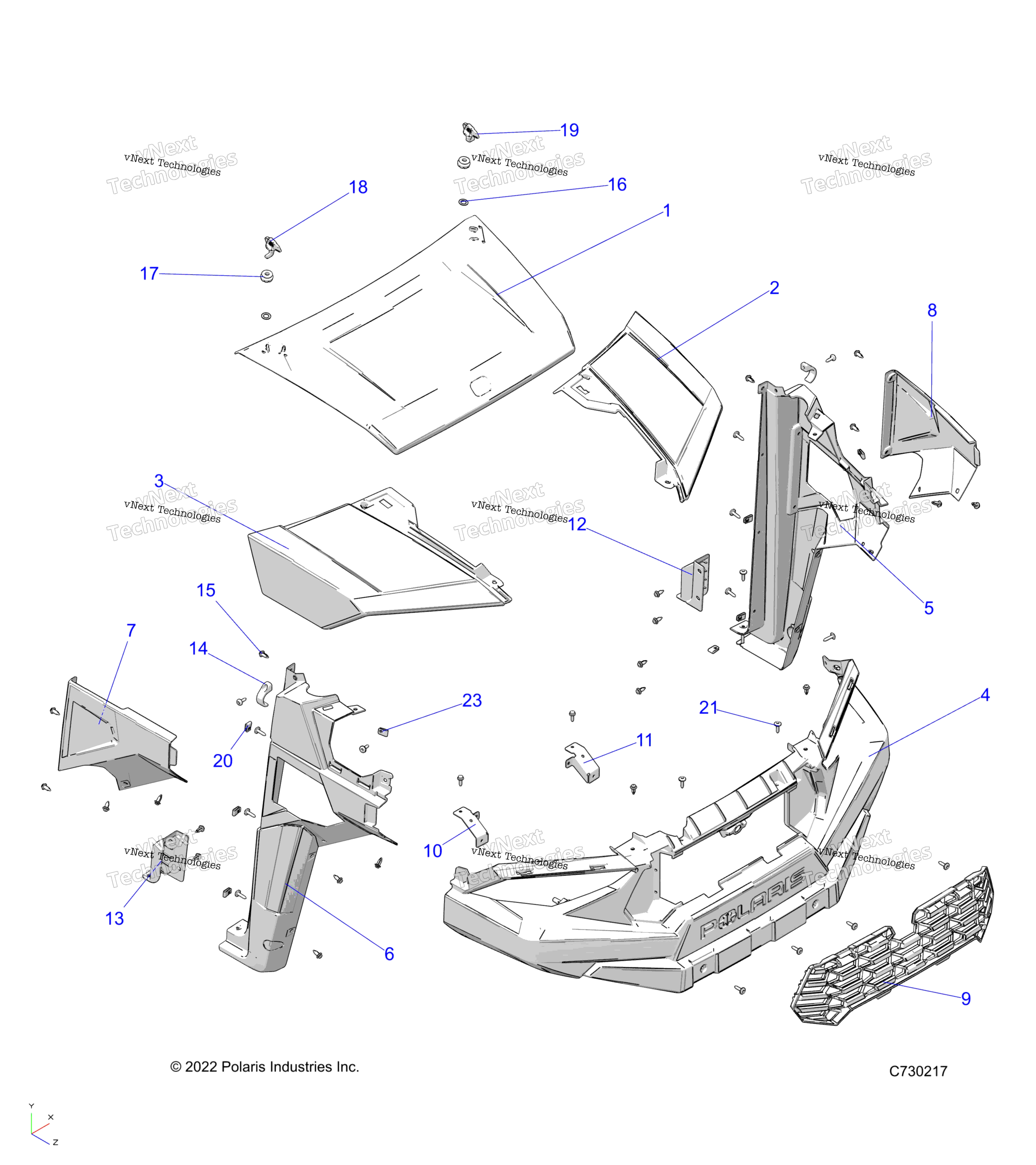 Body, Hood, & передний Fenders