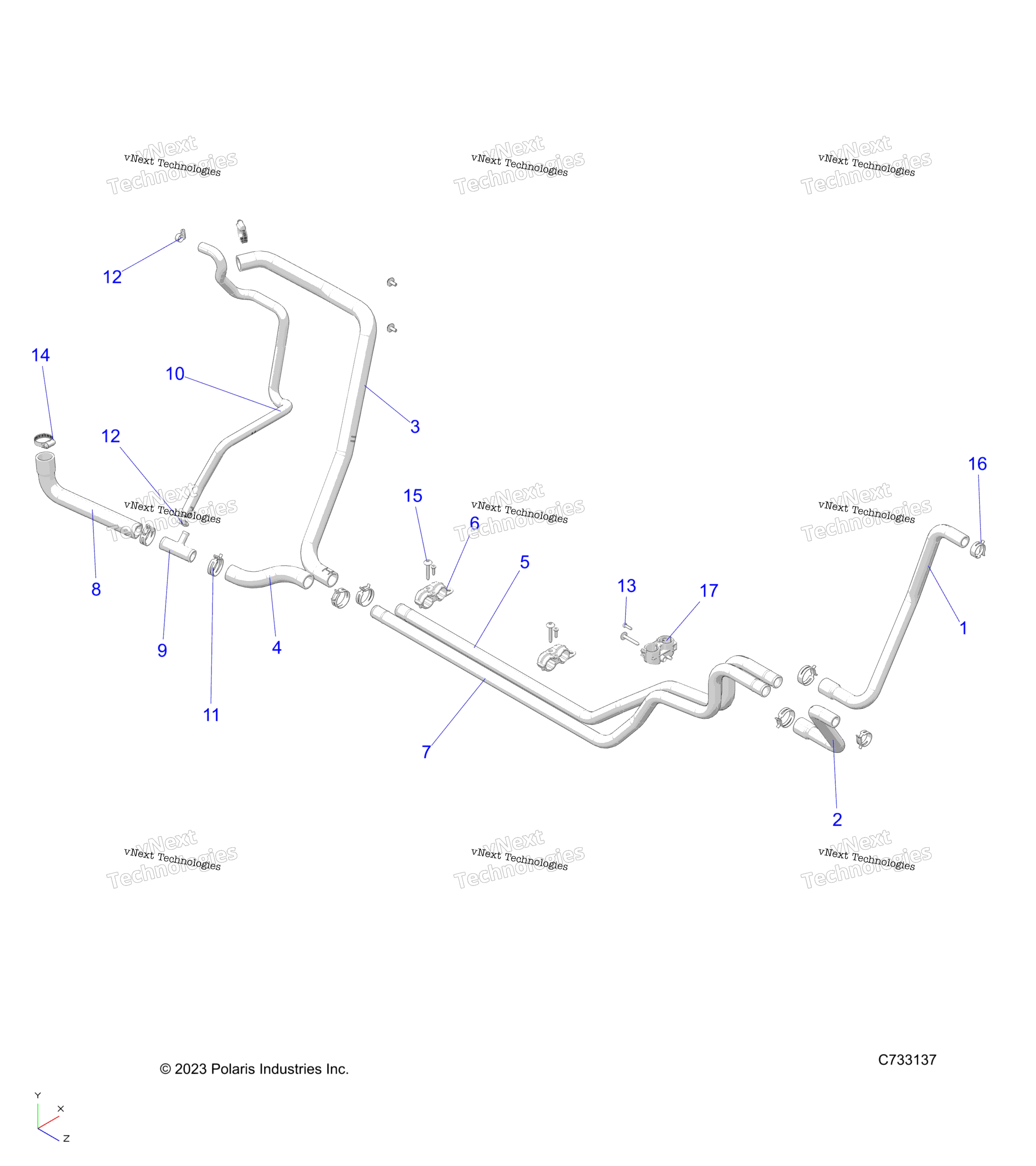 Двигатель, охлаждение Lines R24maa57f1/Masc1/F1/C9/F9