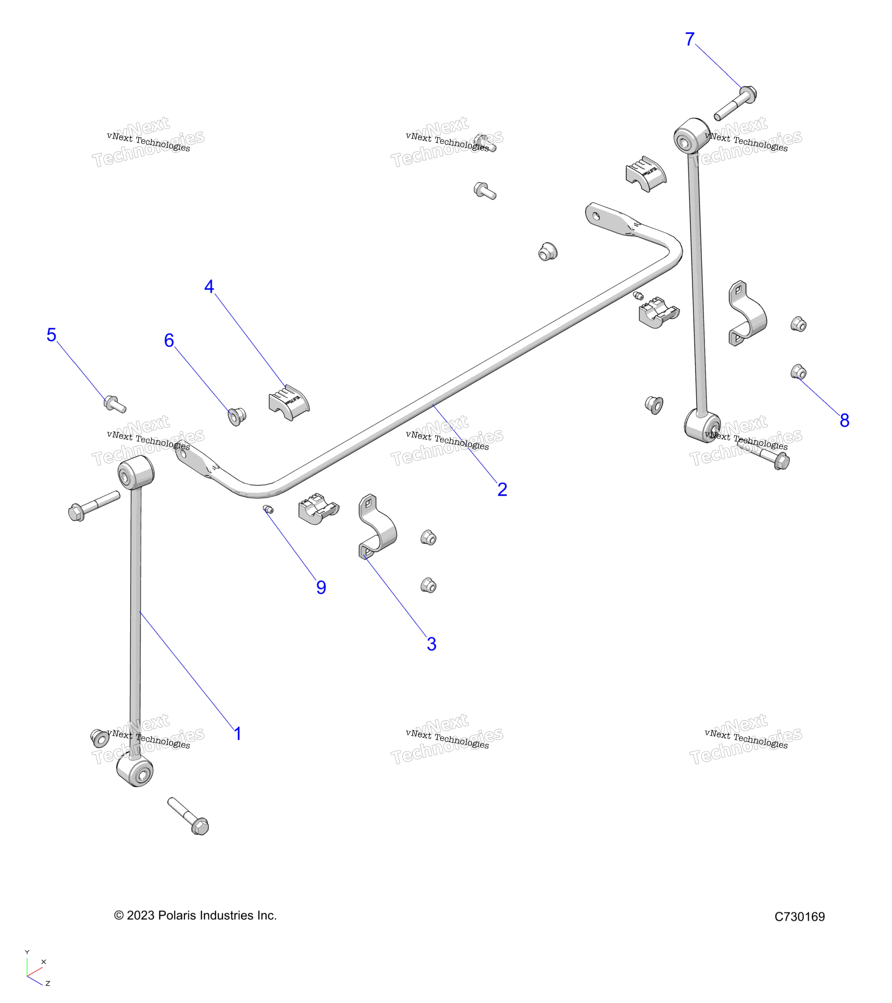 Подвеска, передняя Stabilizer Bar R24mas57ck