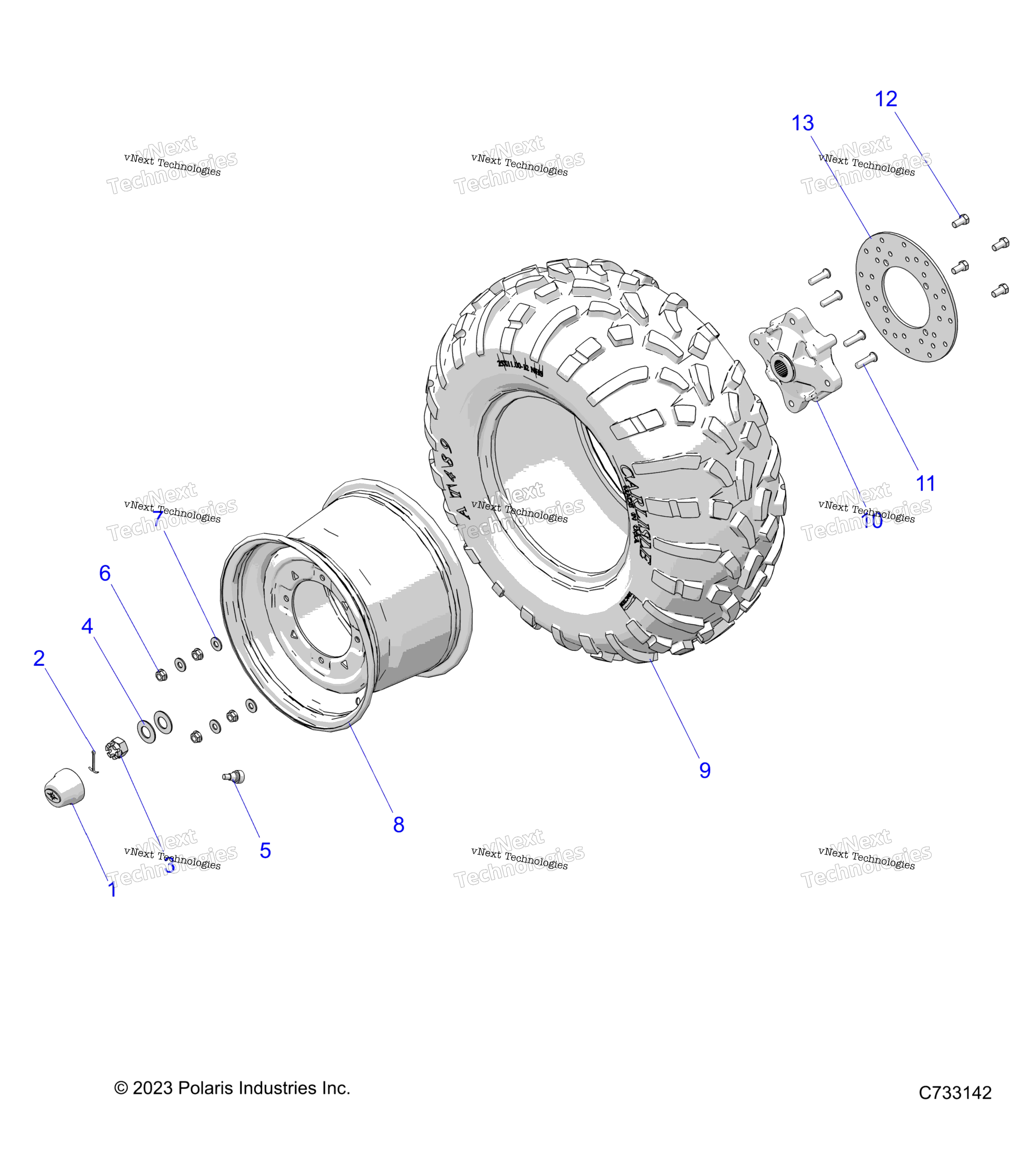 Wheels, Rear, Steel R24maa57f1 / Sc1 / F1