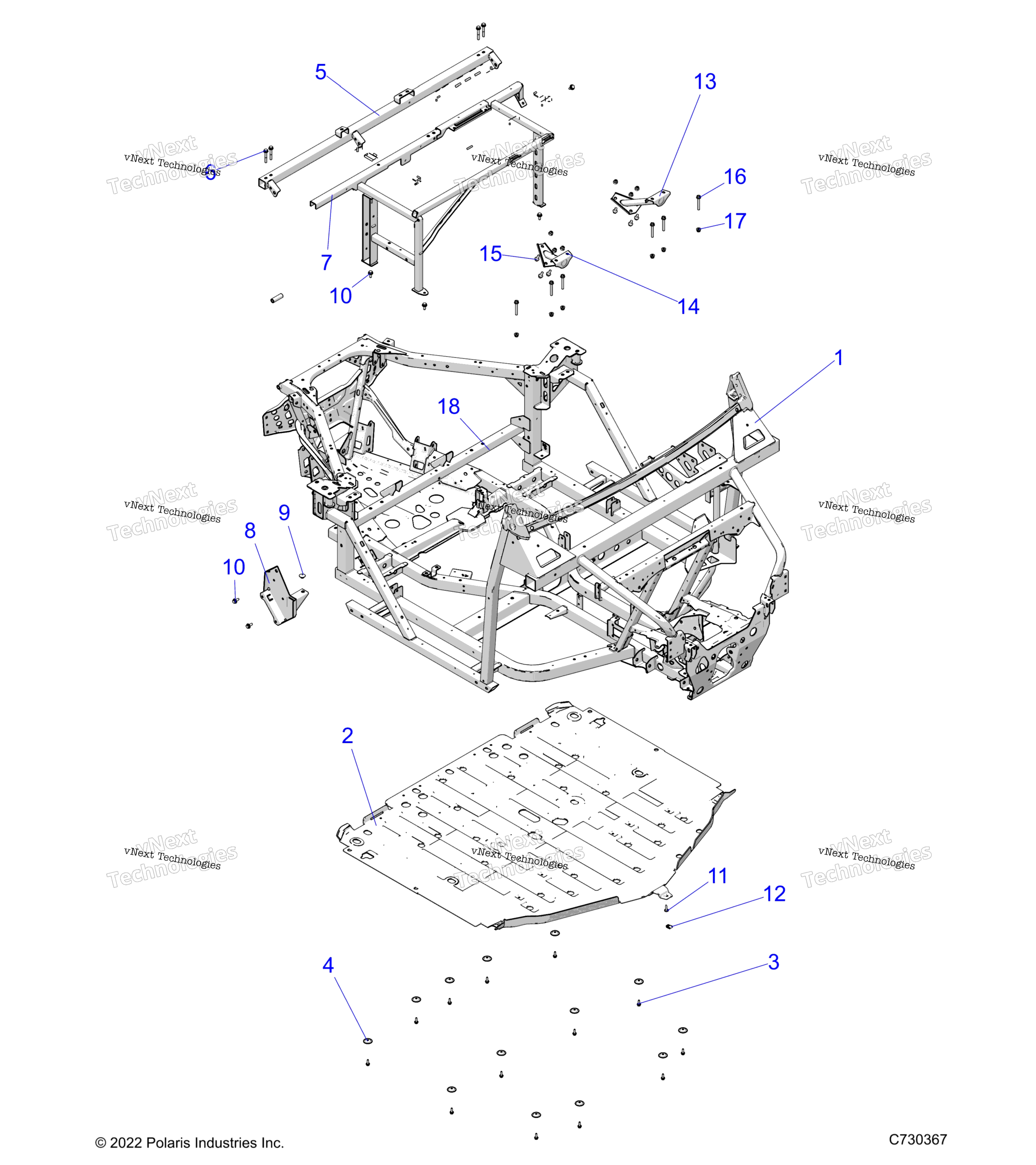 Шасси, основная рама And Skid Plates