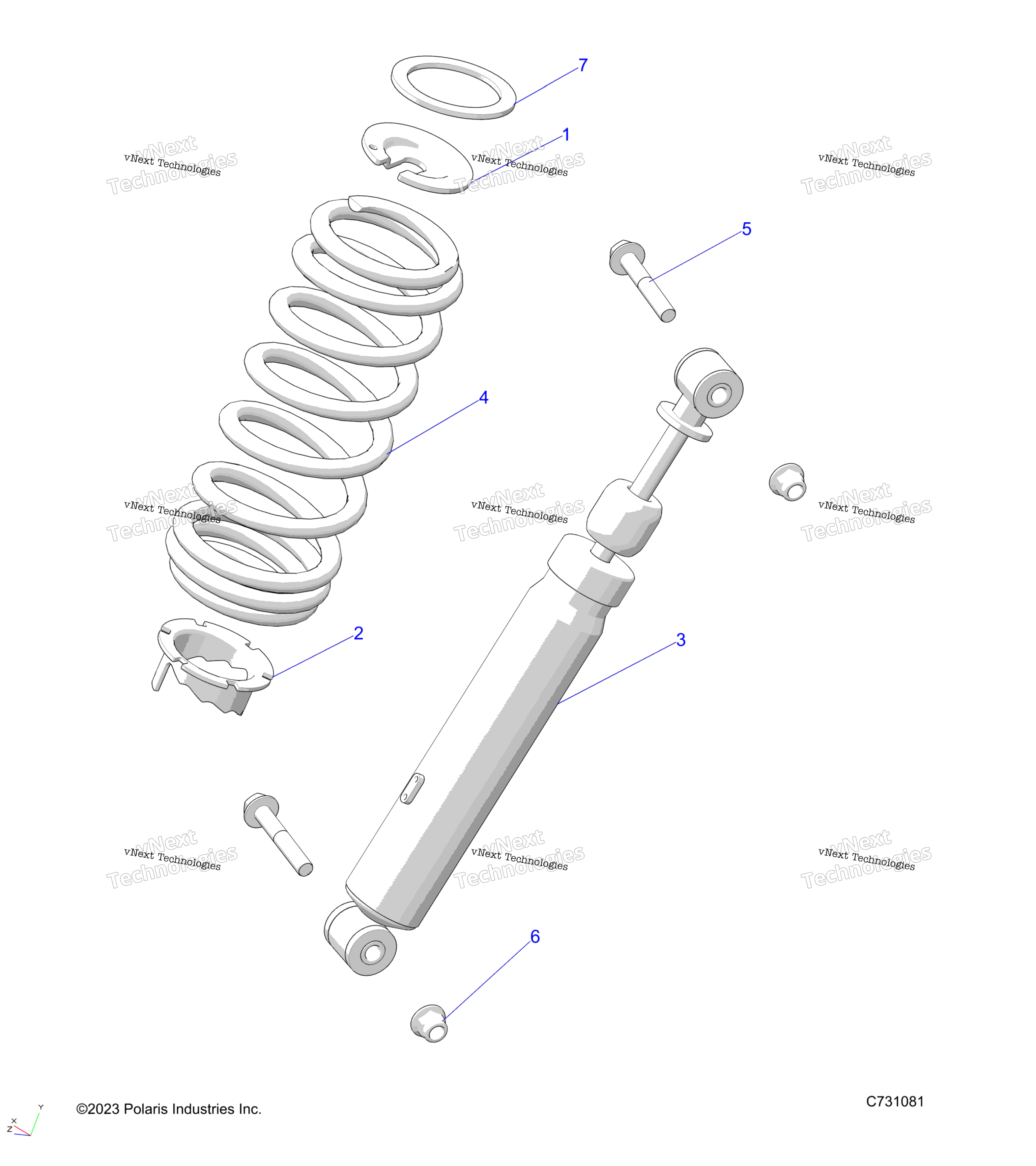 Подвеска, задний амортизатор Mounting