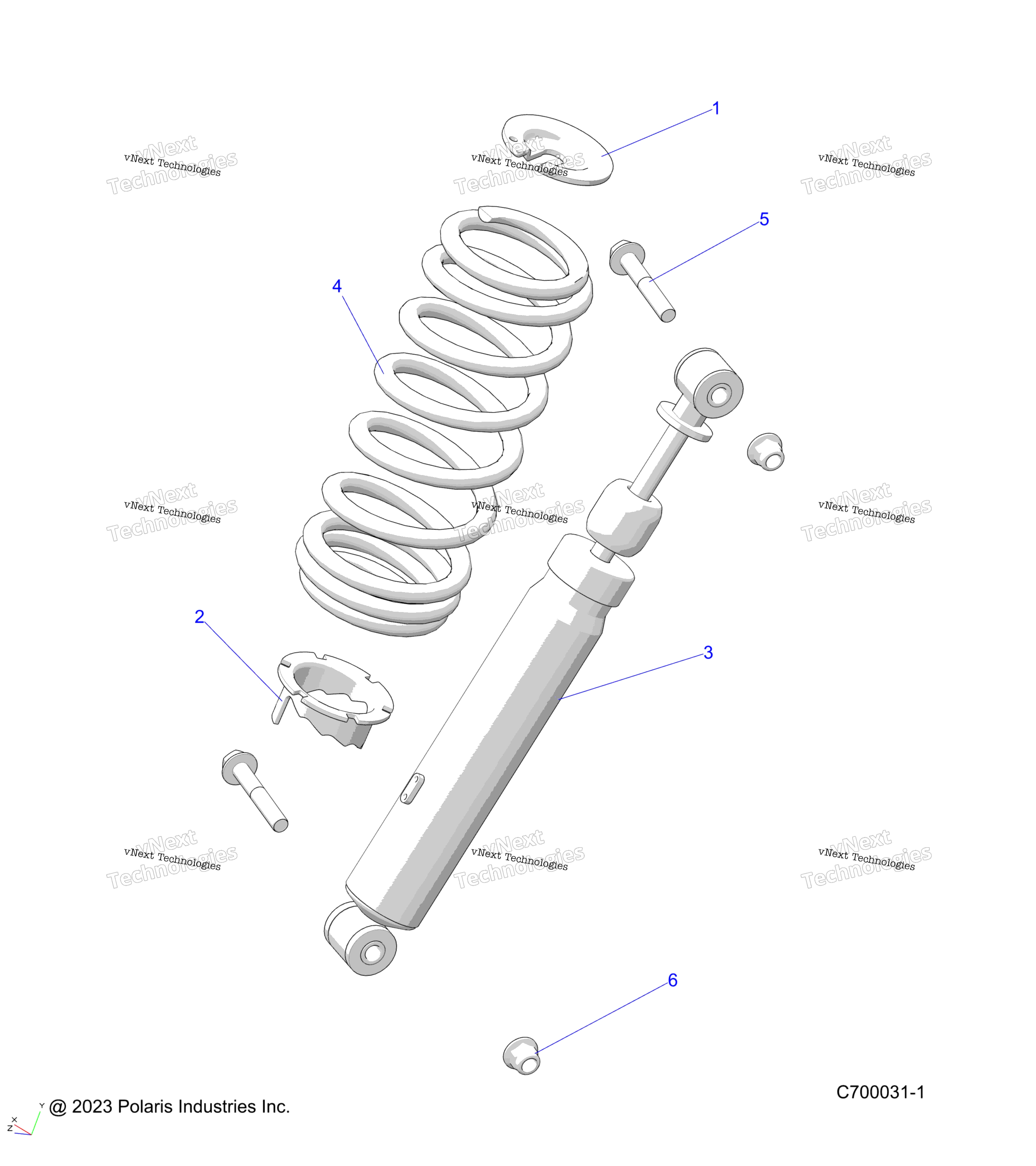 Подвеска, передний амортизатор Mounting