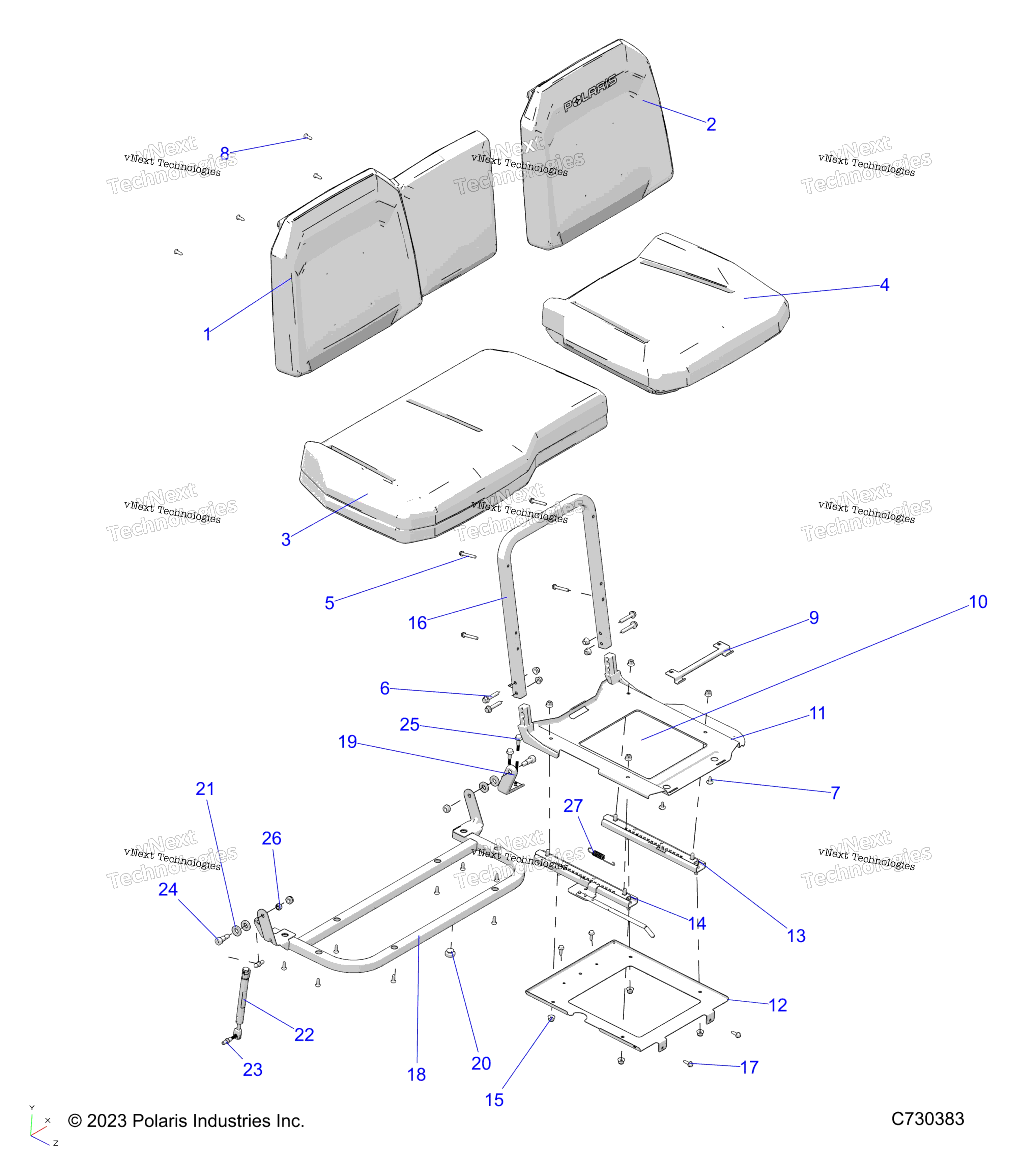 Кузов, сиденье Asm. And Slider R23e3gc3fd/Sc3cd/Sc3fd