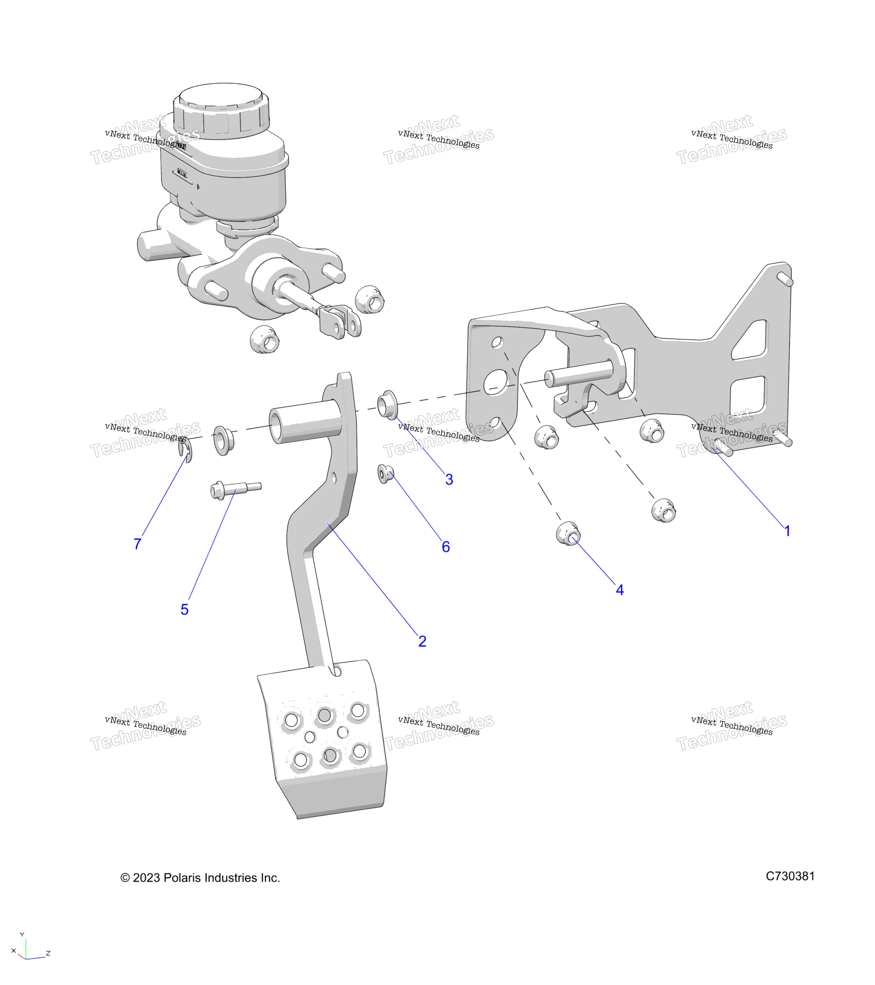Тормоза, педаль R23e3gc3fd/Sc3cd/Sc3fd