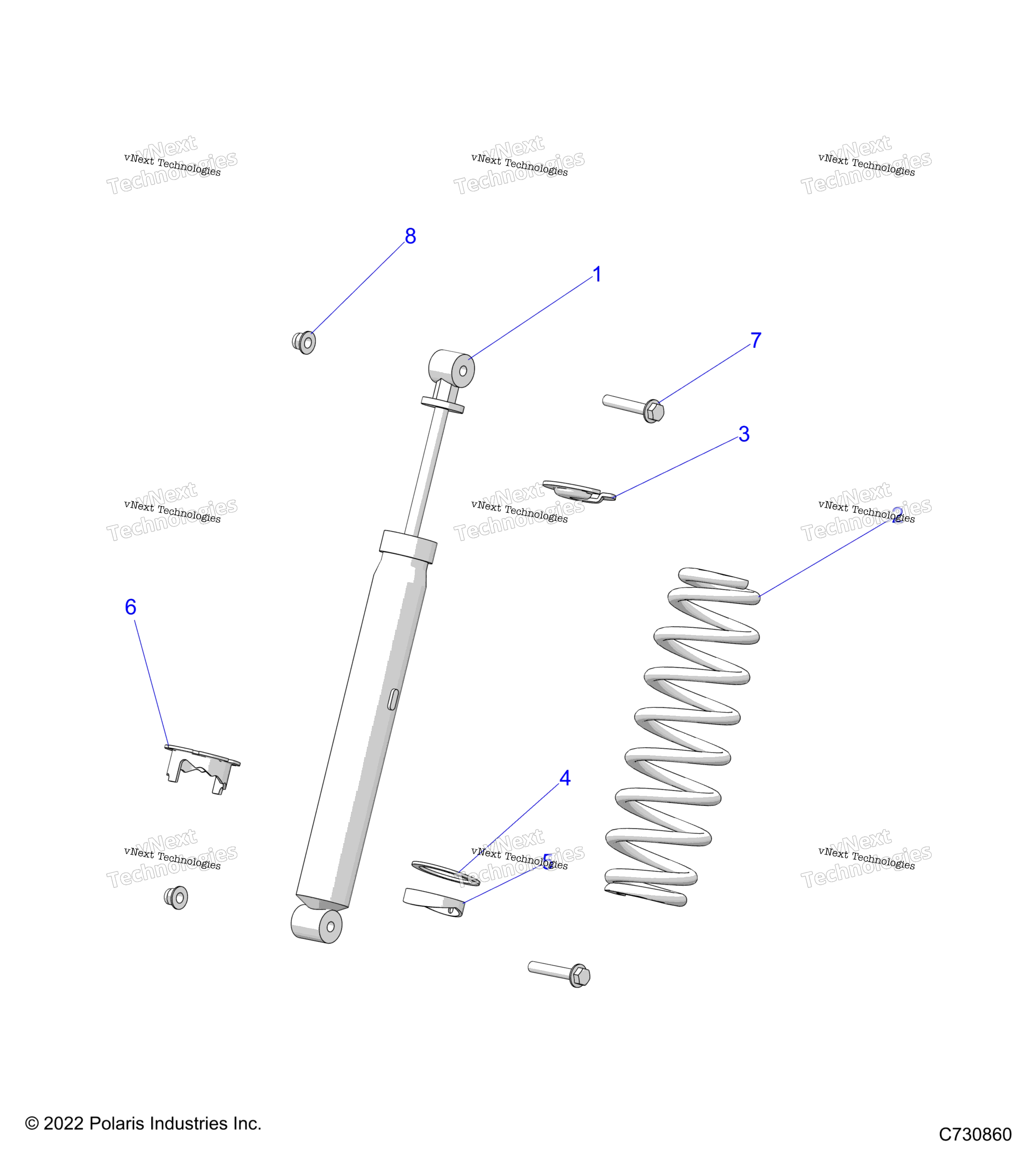 Подвеска, задний амортизатор Mounting
